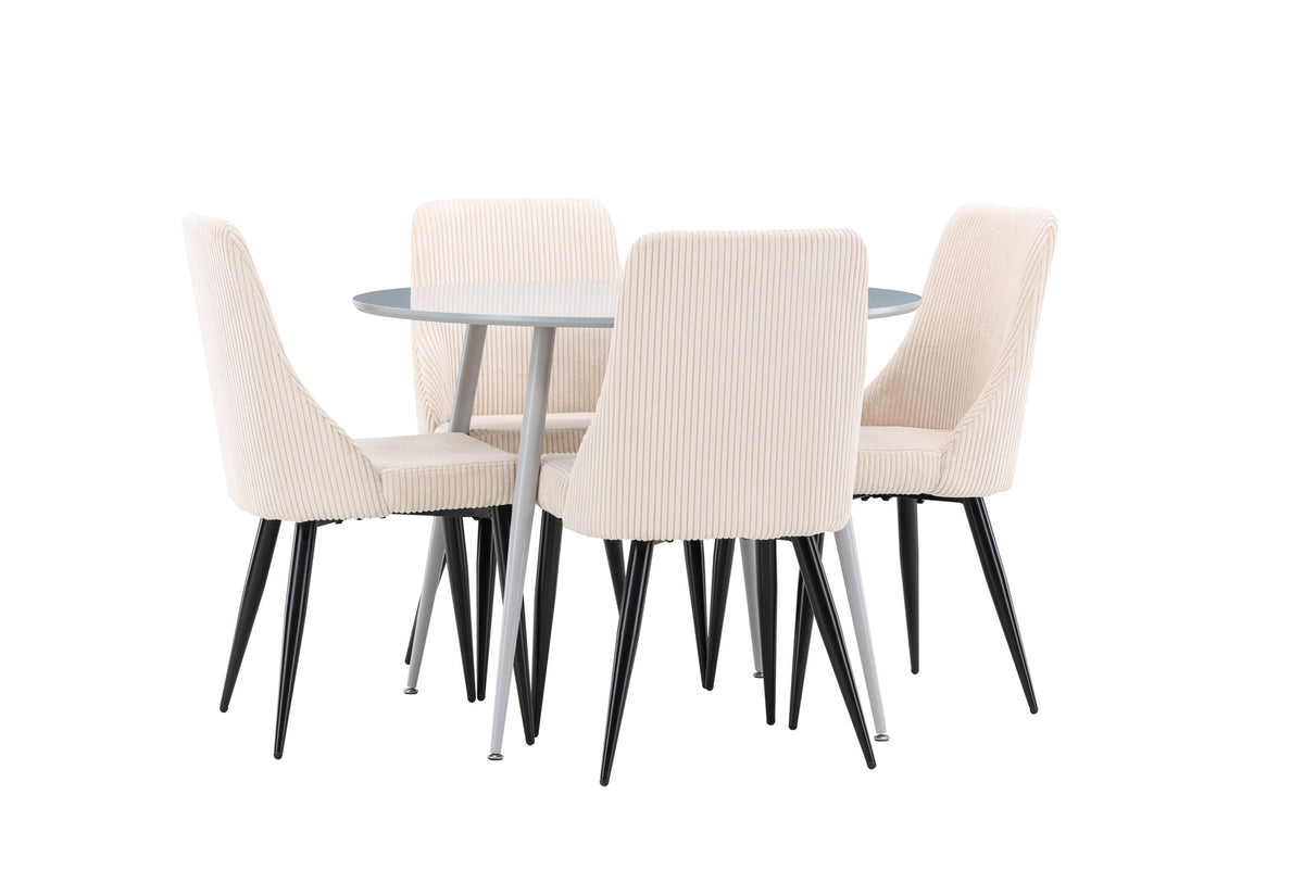 Esstisch Plaza mit Stühlen Leone in Beige präsentiert im Onlineshop von KAQTU Design AG. Esszimmerset ist von Venture Home