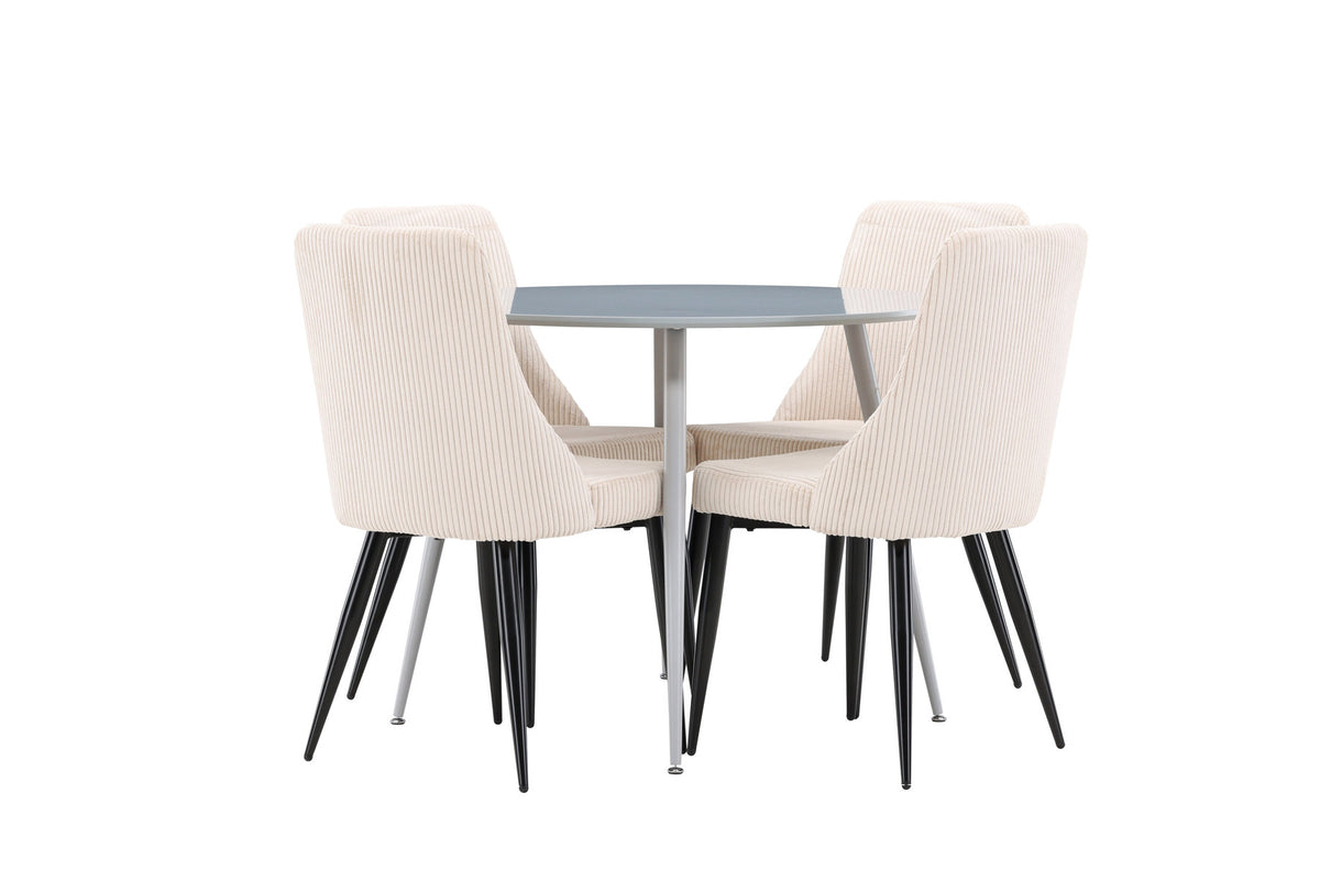 Esstisch Plaza mit Stühlen Leone in Beige präsentiert im Onlineshop von KAQTU Design AG. Esszimmerset ist von Venture Home