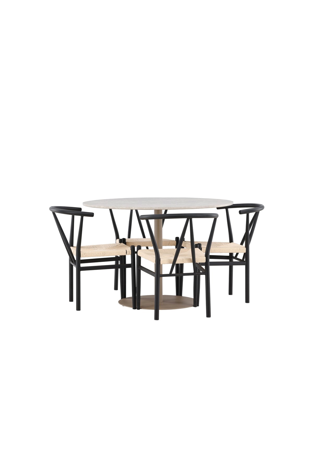 Lycke Esstisch mit Alfons Stühlen in  präsentiert im Onlineshop von KAQTU Design AG. Bartischset ist von Venture Home