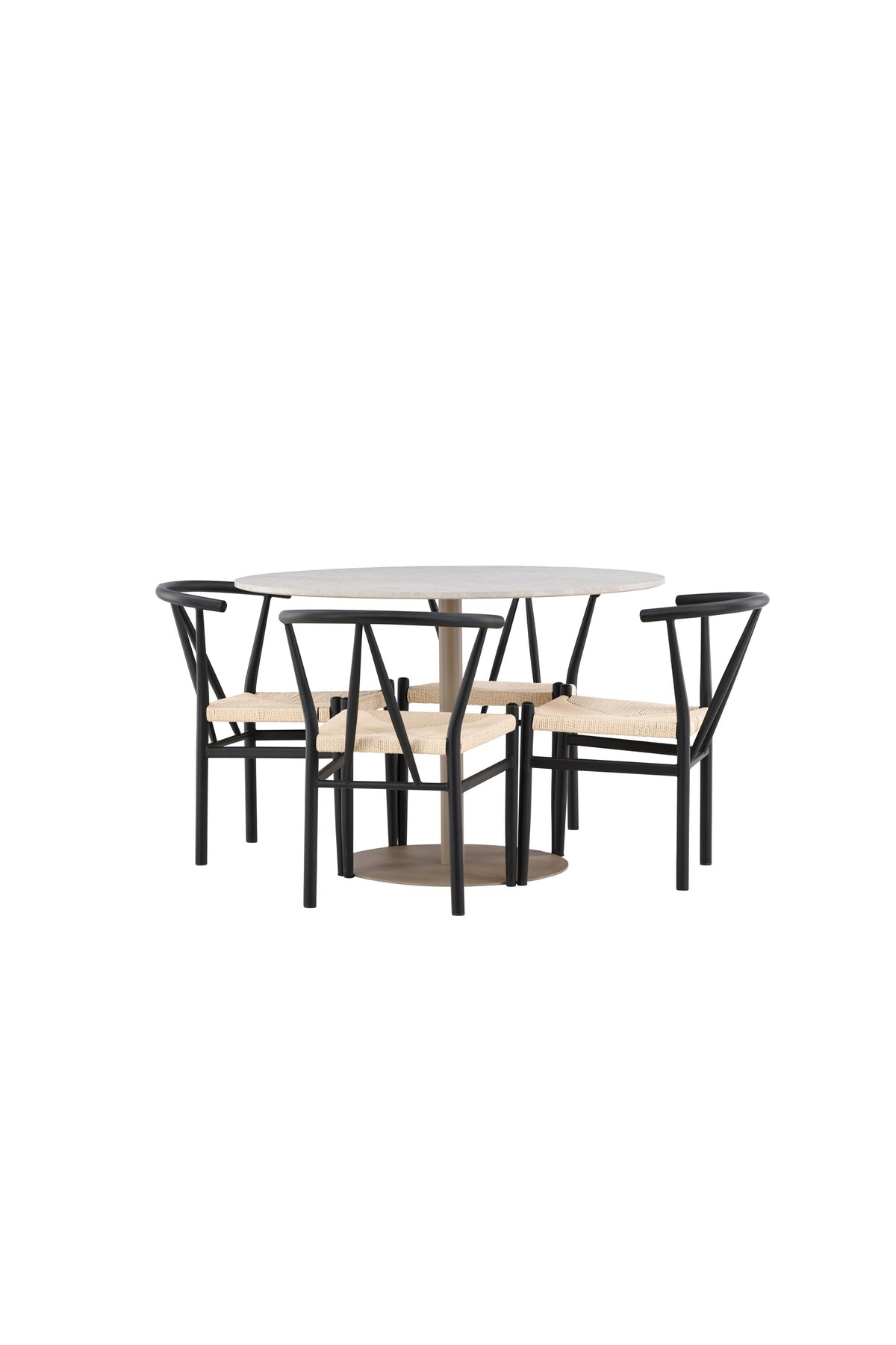 Lycke Esstisch mit Alfons Stühlen in  präsentiert im Onlineshop von KAQTU Design AG. Bartischset ist von Venture Home
