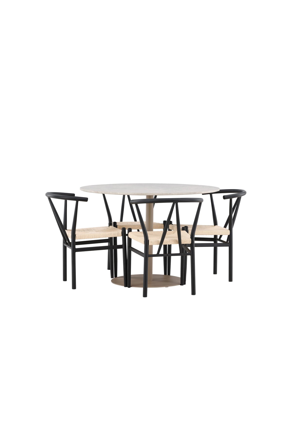 Lycke Esstisch mit Alfons Stühlen in  präsentiert im Onlineshop von KAQTU Design AG. Bartischset ist von Venture Home