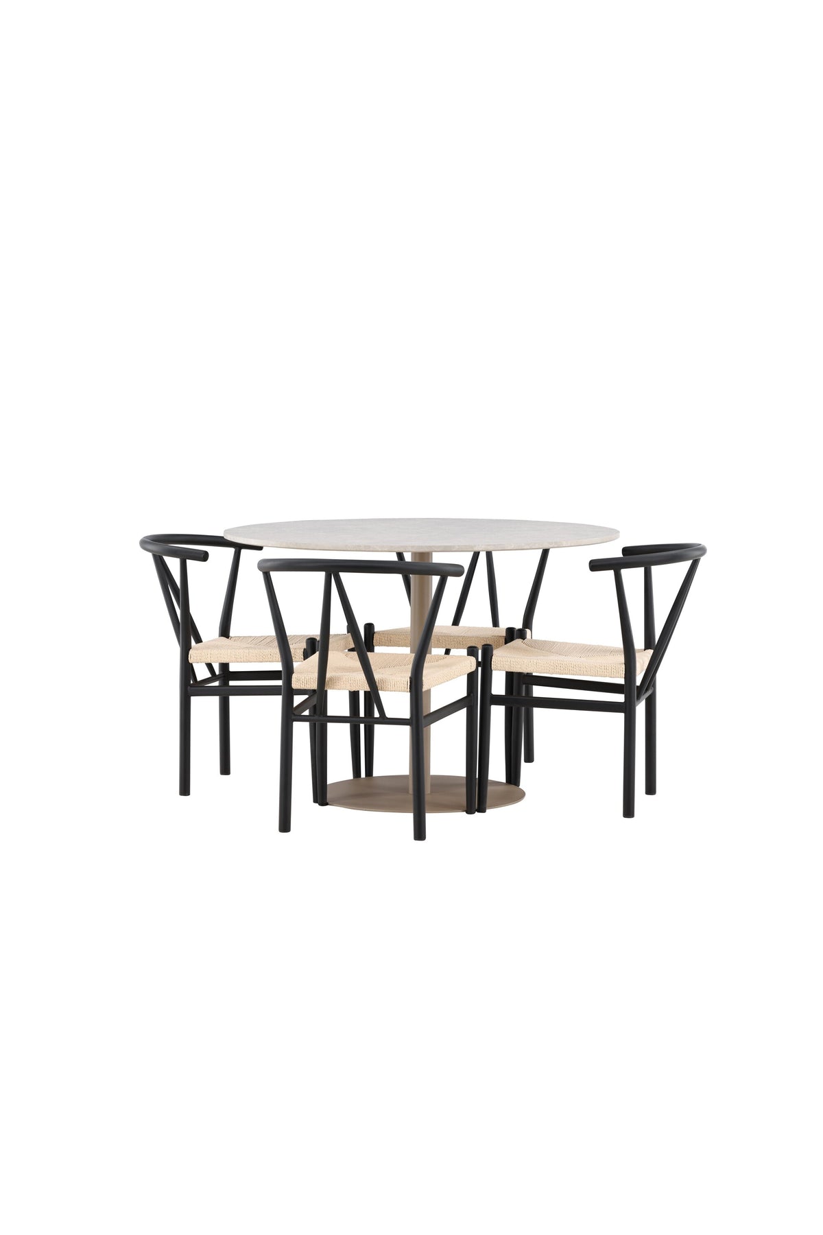 Lycke Esstisch mit Alfons Stühlen in  präsentiert im Onlineshop von KAQTU Design AG. Bartischset ist von Venture Home