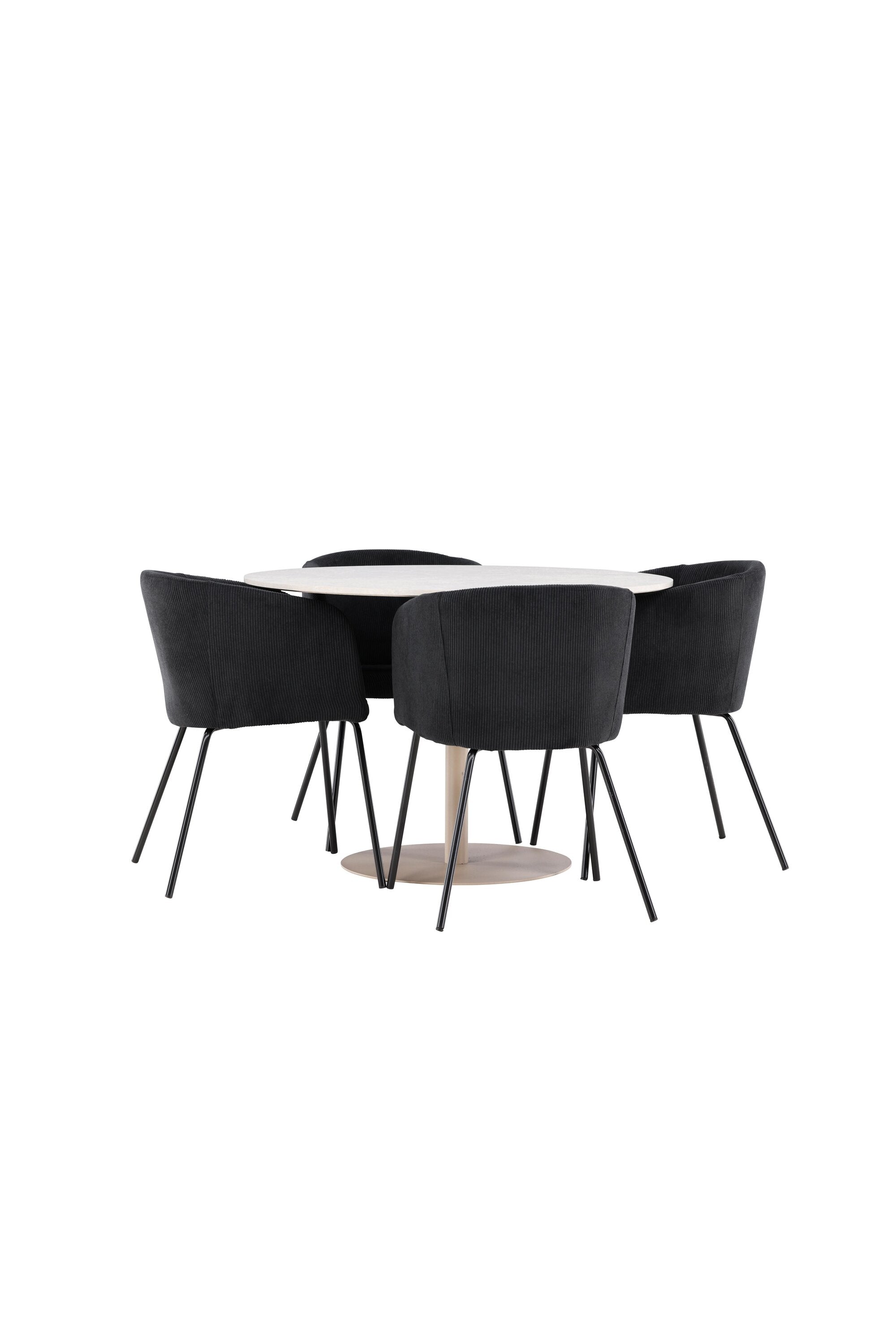 Lycke Esstisch mit Berit Stühlen in  präsentiert im Onlineshop von KAQTU Design AG. Bartischset ist von Venture Home