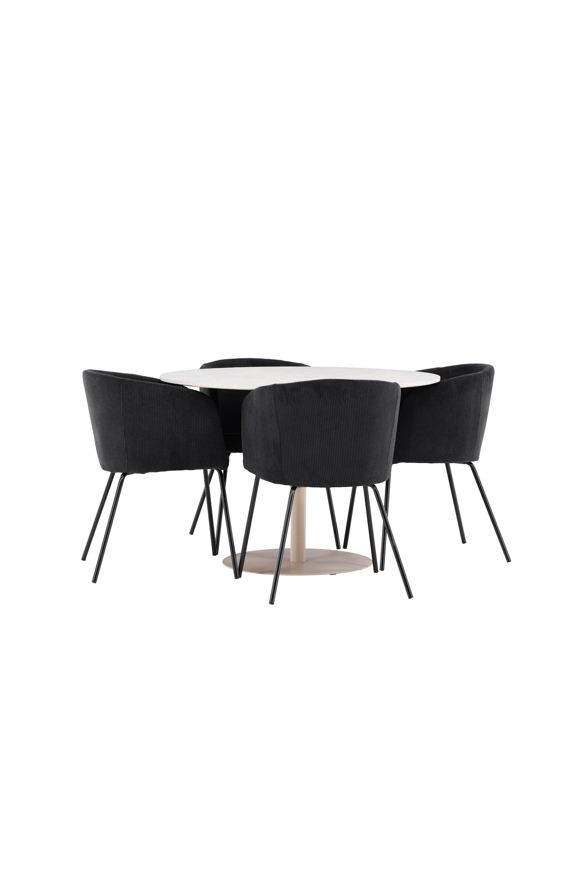 Lycke Esstisch mit Berit Stühlen in  präsentiert im Onlineshop von KAQTU Design AG. Bartischset ist von Venture Home