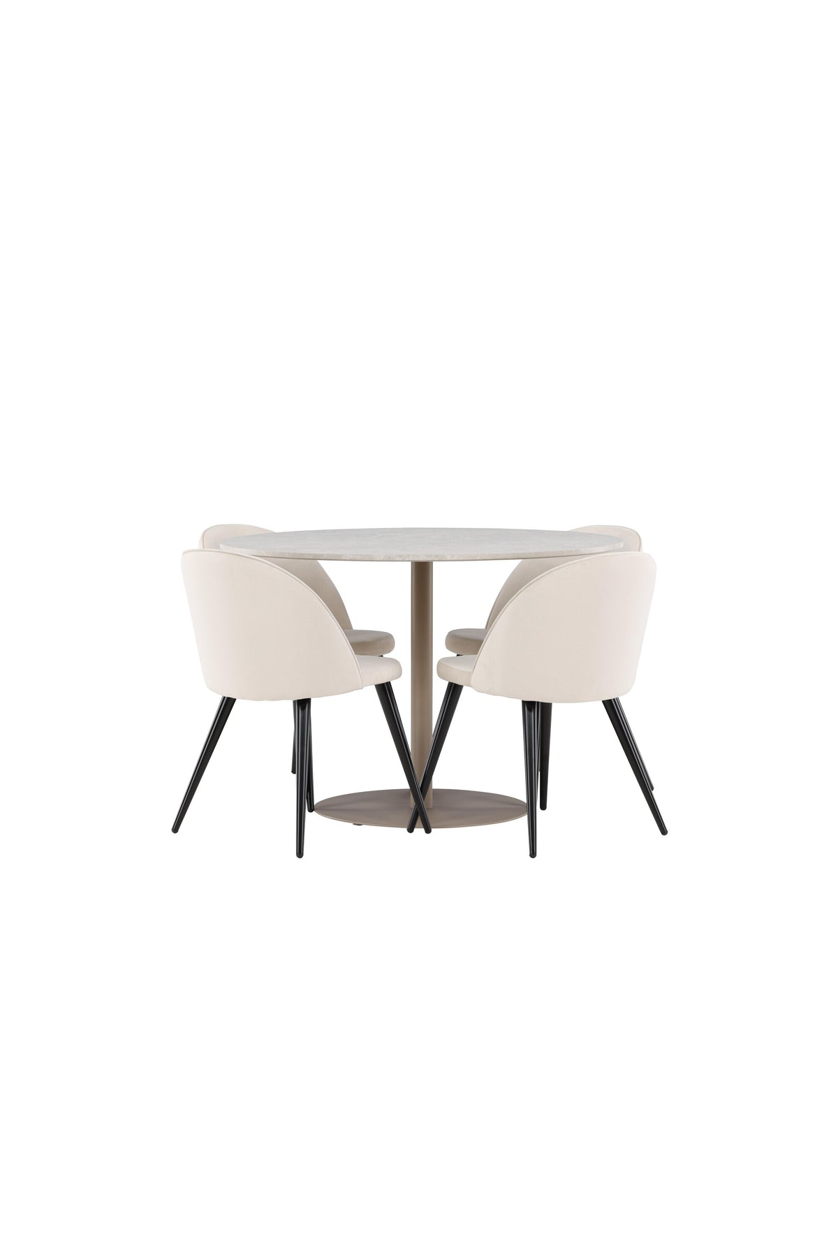 Lycke Esstisch mit Velvet Stühlen in  präsentiert im Onlineshop von KAQTU Design AG. Bartischset ist von Venture Home
