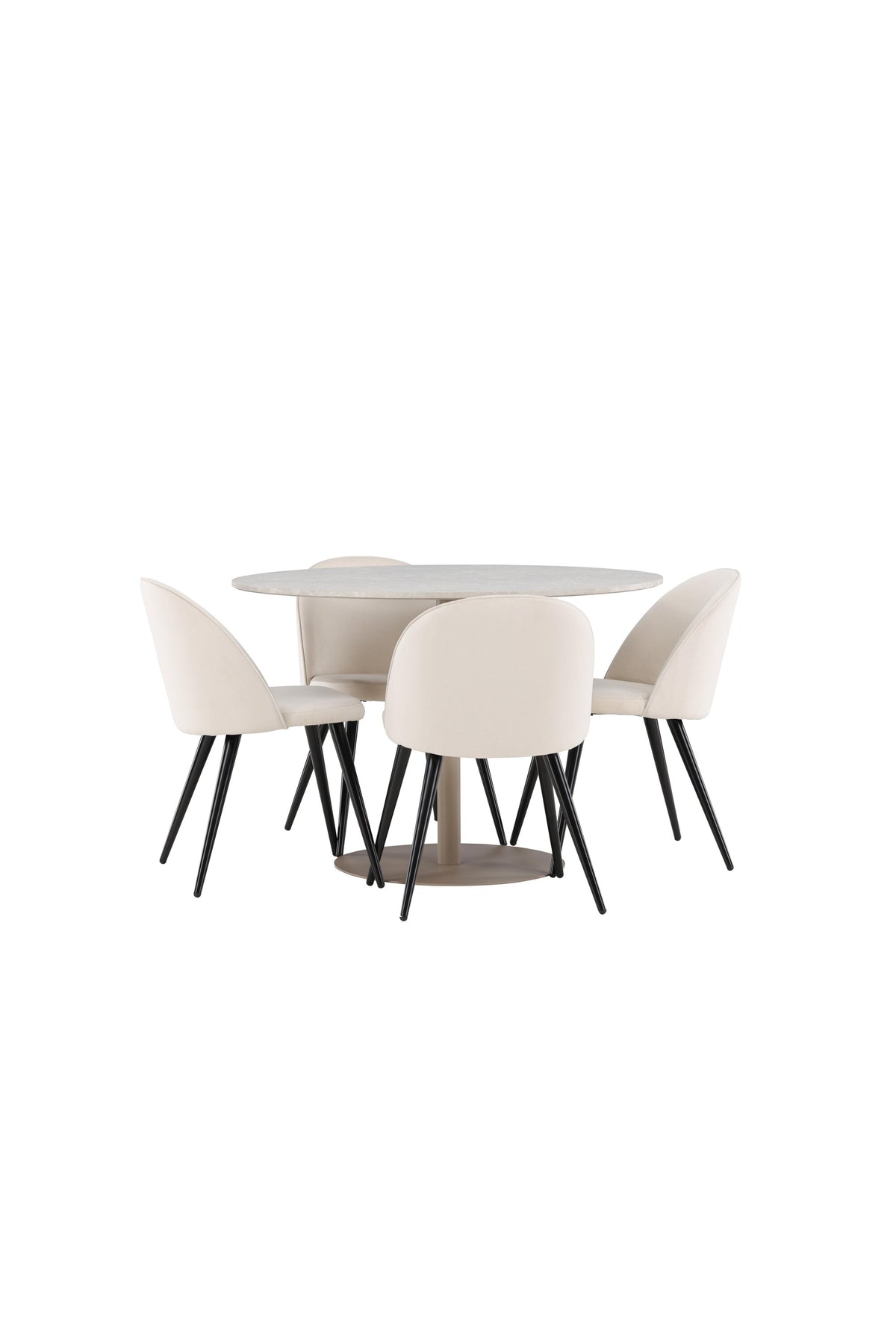 Lycke Esstisch mit Velvet Stühlen in  präsentiert im Onlineshop von KAQTU Design AG. Bartischset ist von Venture Home