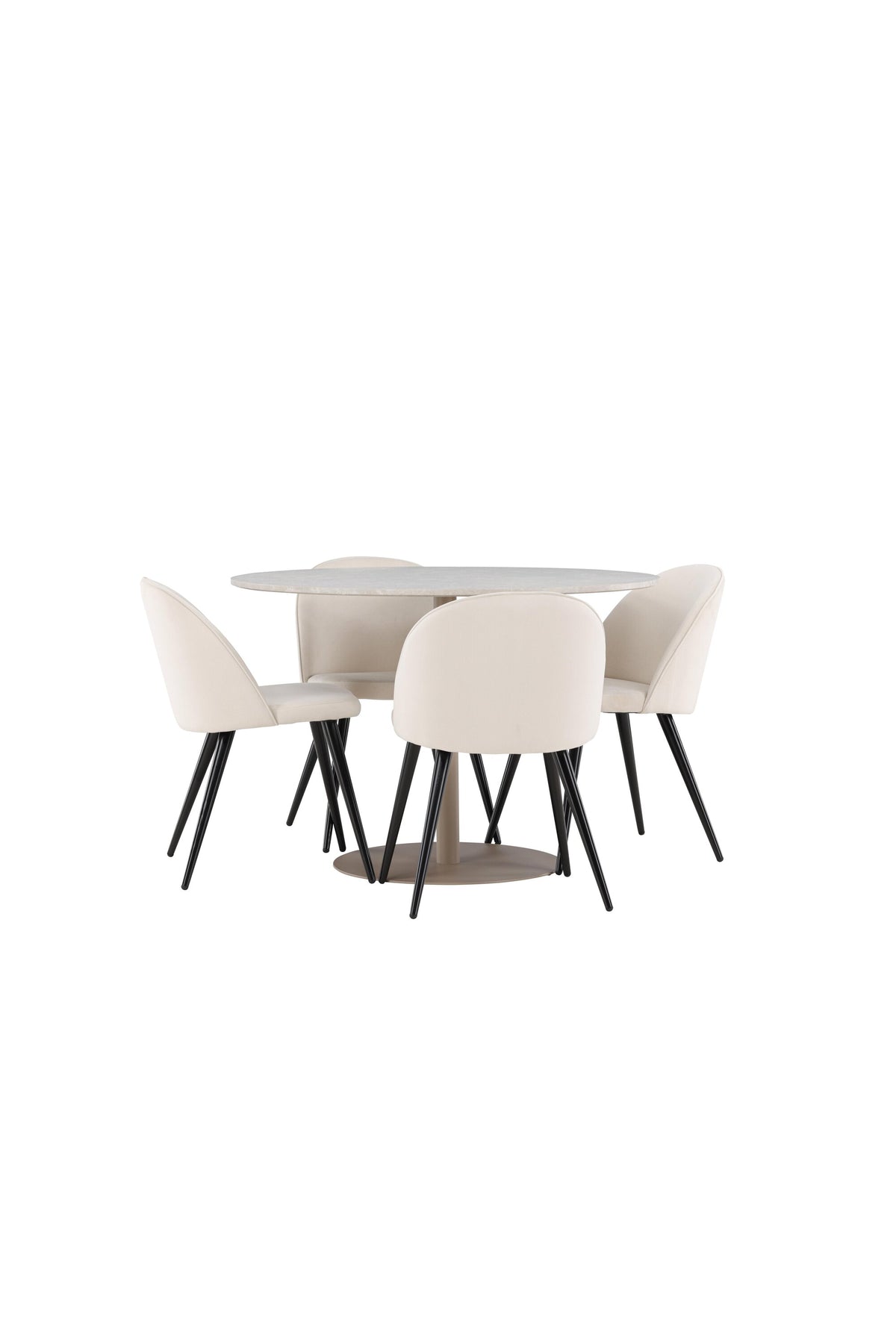 Lycke Esstisch mit Velvet Stühlen in  präsentiert im Onlineshop von KAQTU Design AG. Bartischset ist von Venture Home