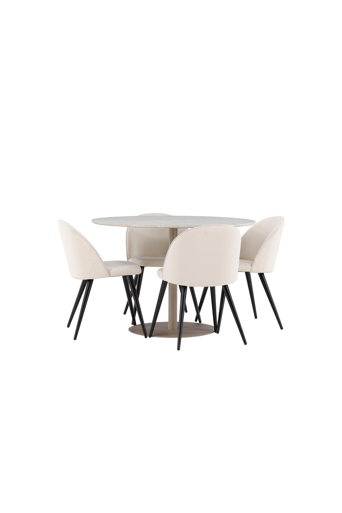 Lycke Esstisch mit Velvet Stühlen in  präsentiert im Onlineshop von KAQTU Design AG. Bartischset ist von Venture Home