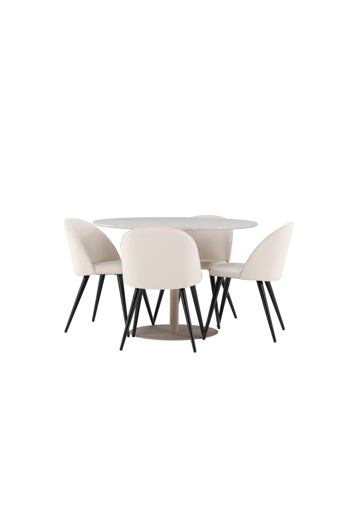 Lycke Esstisch mit Velvet Stühlen in  präsentiert im Onlineshop von KAQTU Design AG. Bartischset ist von Venture Home