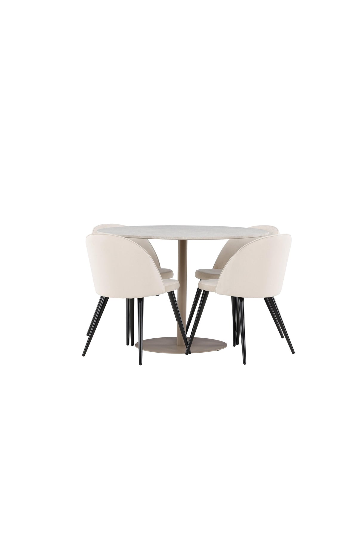 Lycke Esstisch mit Velvet Stühlen in  präsentiert im Onlineshop von KAQTU Design AG. Bartischset ist von Venture Home