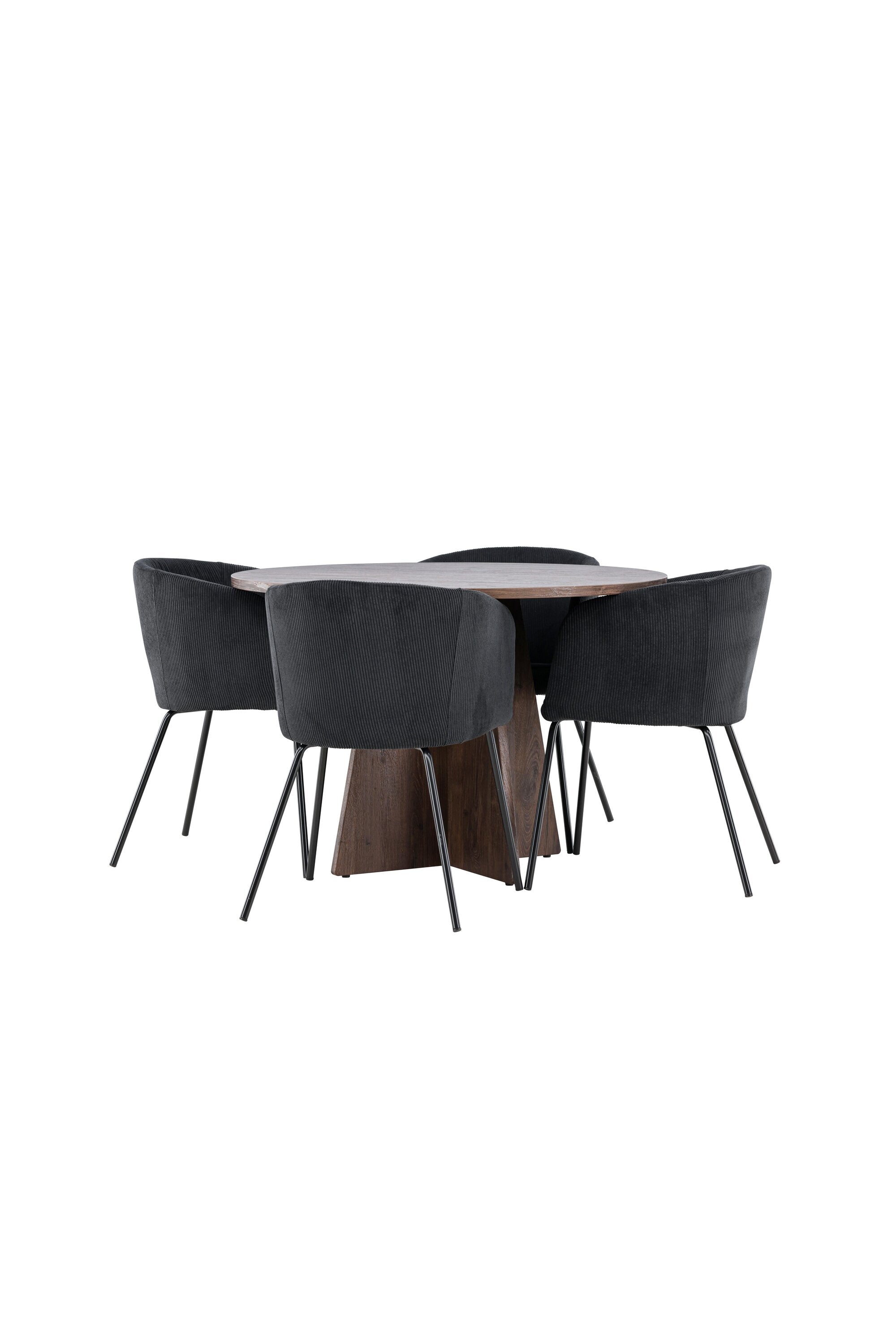 Bootcut-Esszimmertisch mit Berit-Stühlen in  präsentiert im Onlineshop von KAQTU Design AG. Bartischset ist von Venture Home