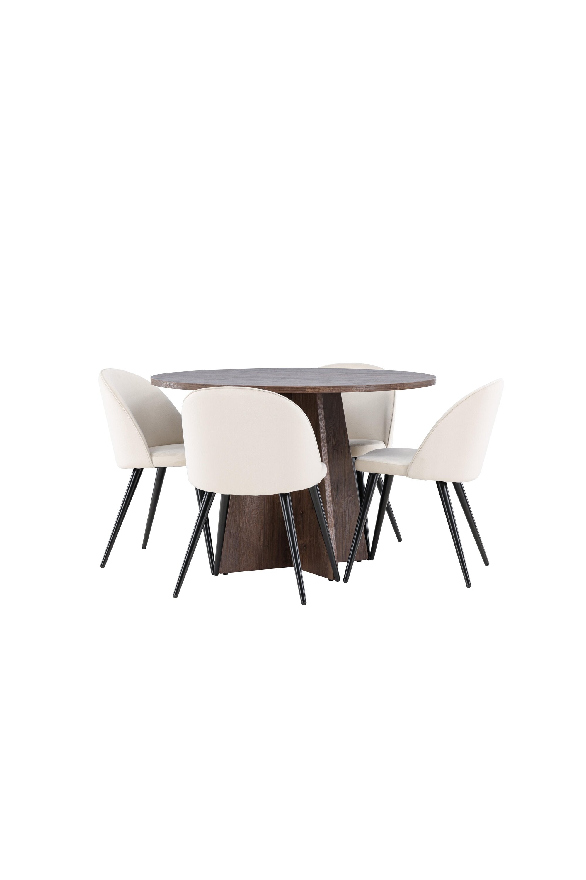 Bootcut Esszimmertisch mit Velvet Stühlen in  präsentiert im Onlineshop von KAQTU Design AG. Bartischset ist von Venture Home