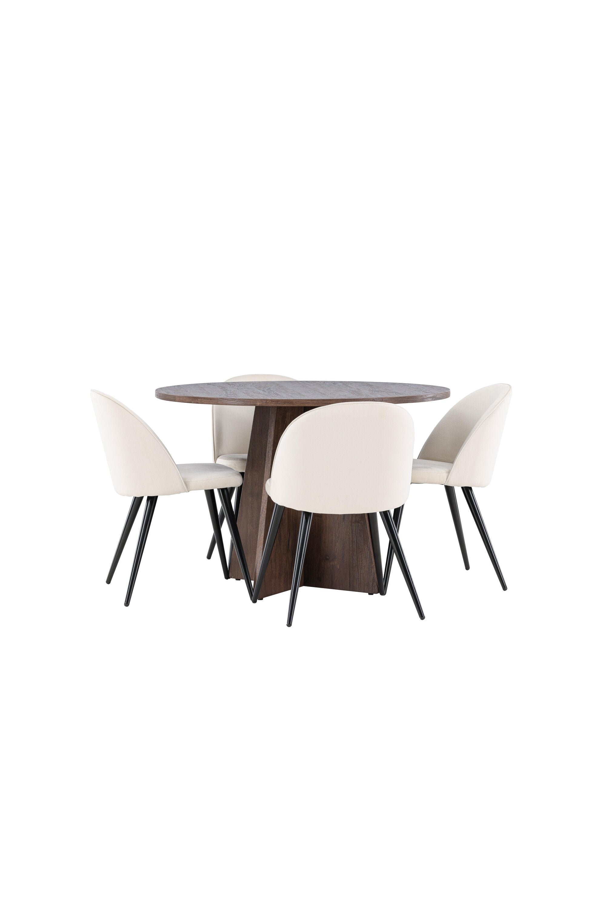 Bootcut Esszimmertisch mit Velvet Stühlen in  präsentiert im Onlineshop von KAQTU Design AG. Bartischset ist von Venture Home