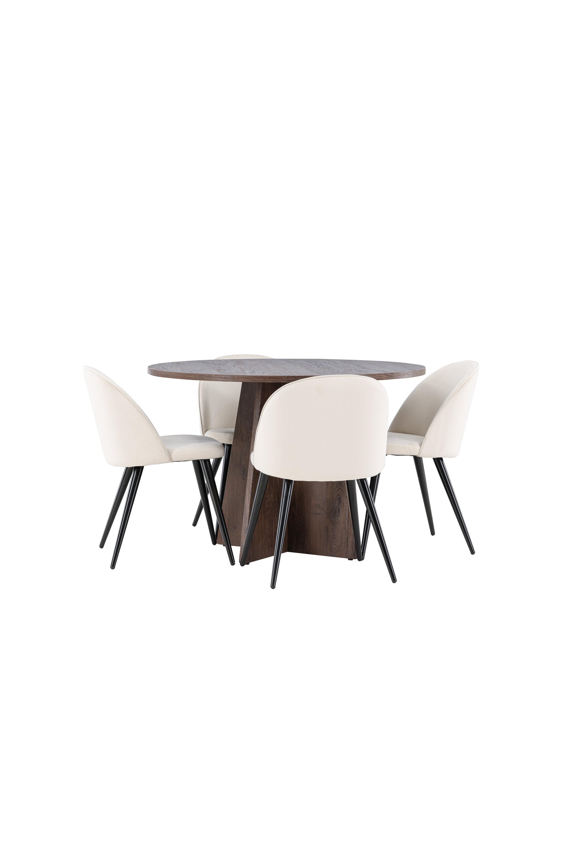 Bootcut Esszimmertisch mit Velvet Stühlen in  präsentiert im Onlineshop von KAQTU Design AG. Bartischset ist von Venture Home