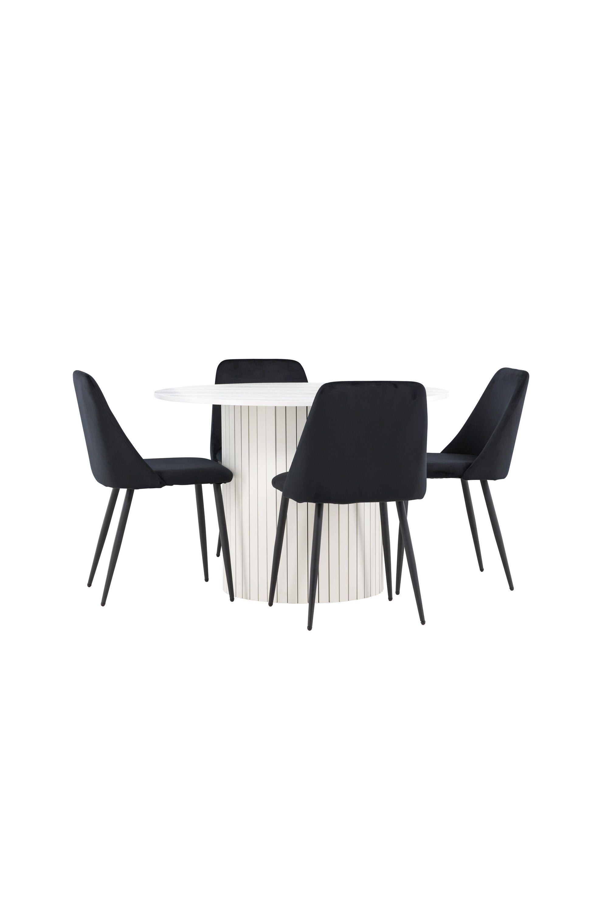 Härön Esstisch mit Night Stühlen in  präsentiert im Onlineshop von KAQTU Design AG. Bartischset ist von Venture Home