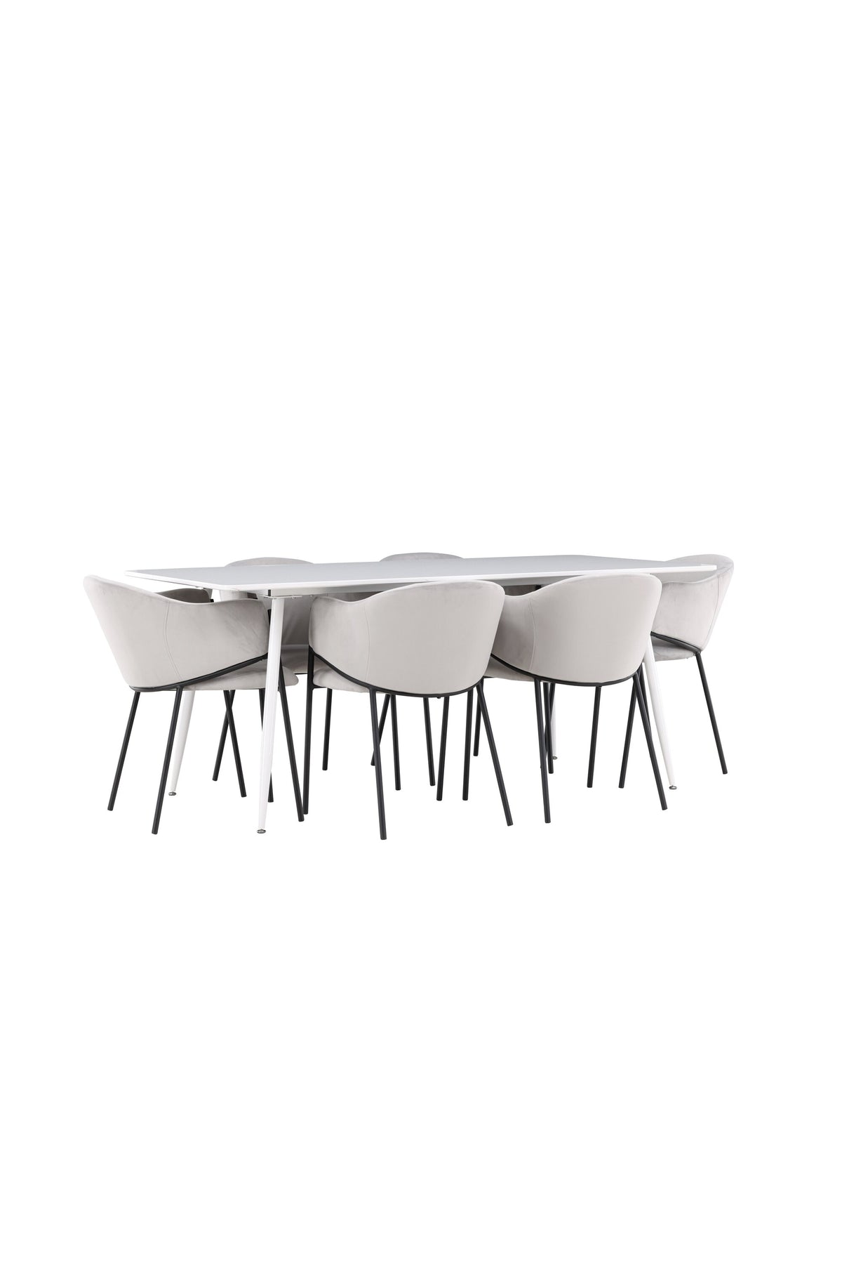 Silar Esstisch mit Evelina Stühlen in  präsentiert im Onlineshop von KAQTU Design AG. Esszimmerset ist von Venture Home