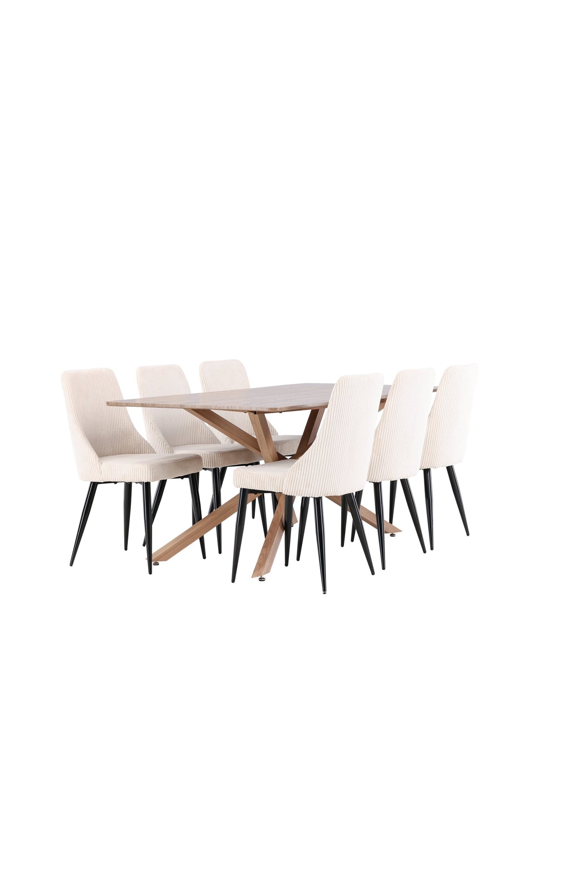 Piazza Esstisch mit Leone Stühlen in  präsentiert im Onlineshop von KAQTU Design AG. Esszimmerset ist von Venture Home