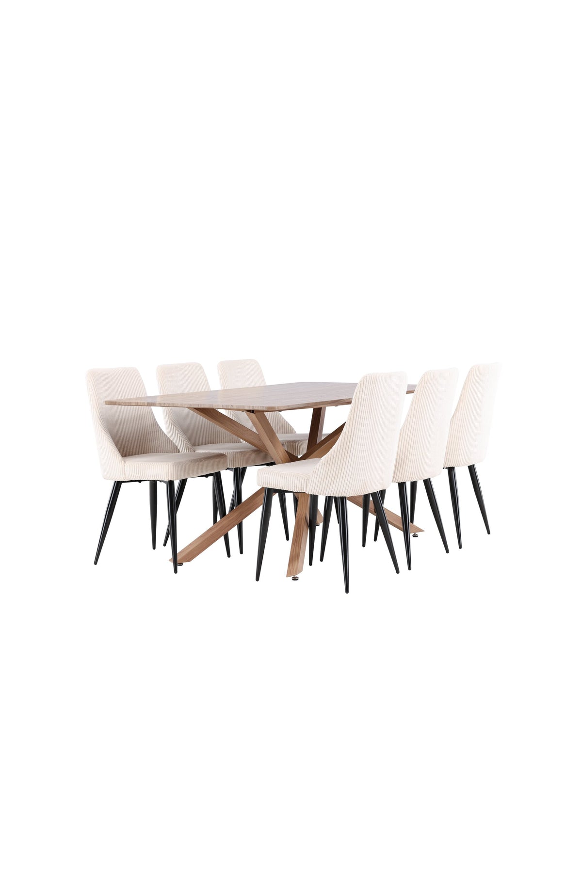 Piazza Esstisch mit Leone Stühlen in  präsentiert im Onlineshop von KAQTU Design AG. Esszimmerset ist von Venture Home