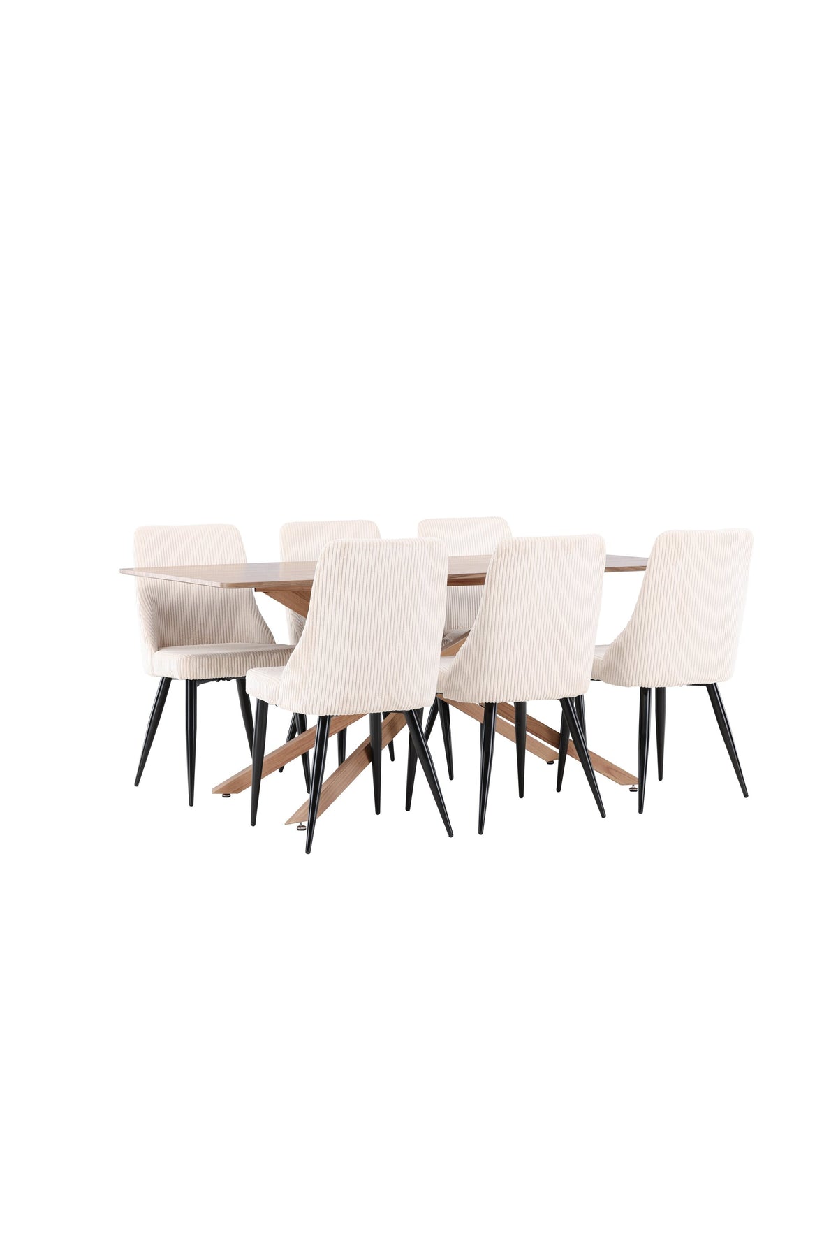 Piazza Esstisch mit Leone Stühlen in  präsentiert im Onlineshop von KAQTU Design AG. Esszimmerset ist von Venture Home