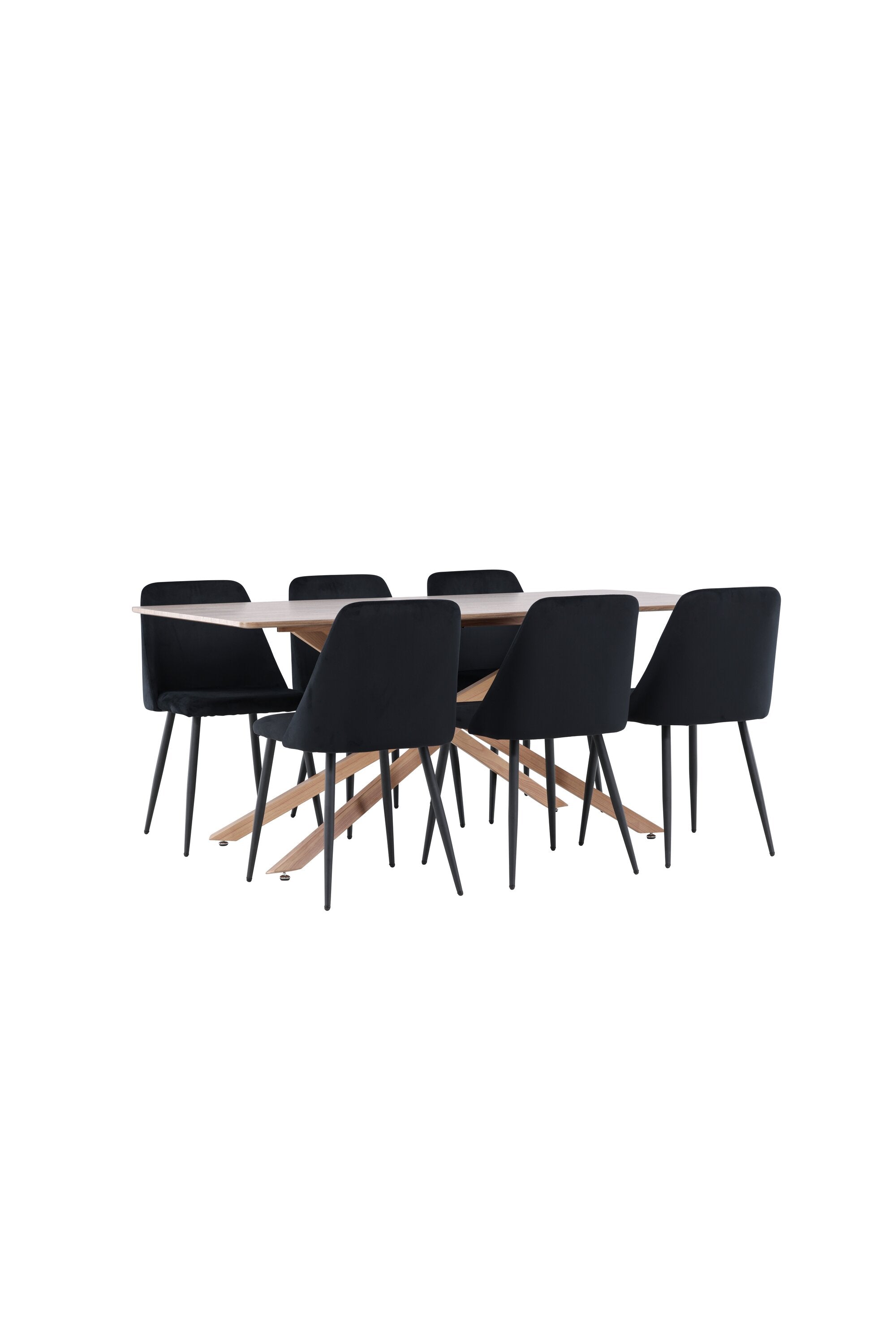 Piazza Esstisch mit Night Esszimmerstuhl in  präsentiert im Onlineshop von KAQTU Design AG. Esstischset ist von Venture Home