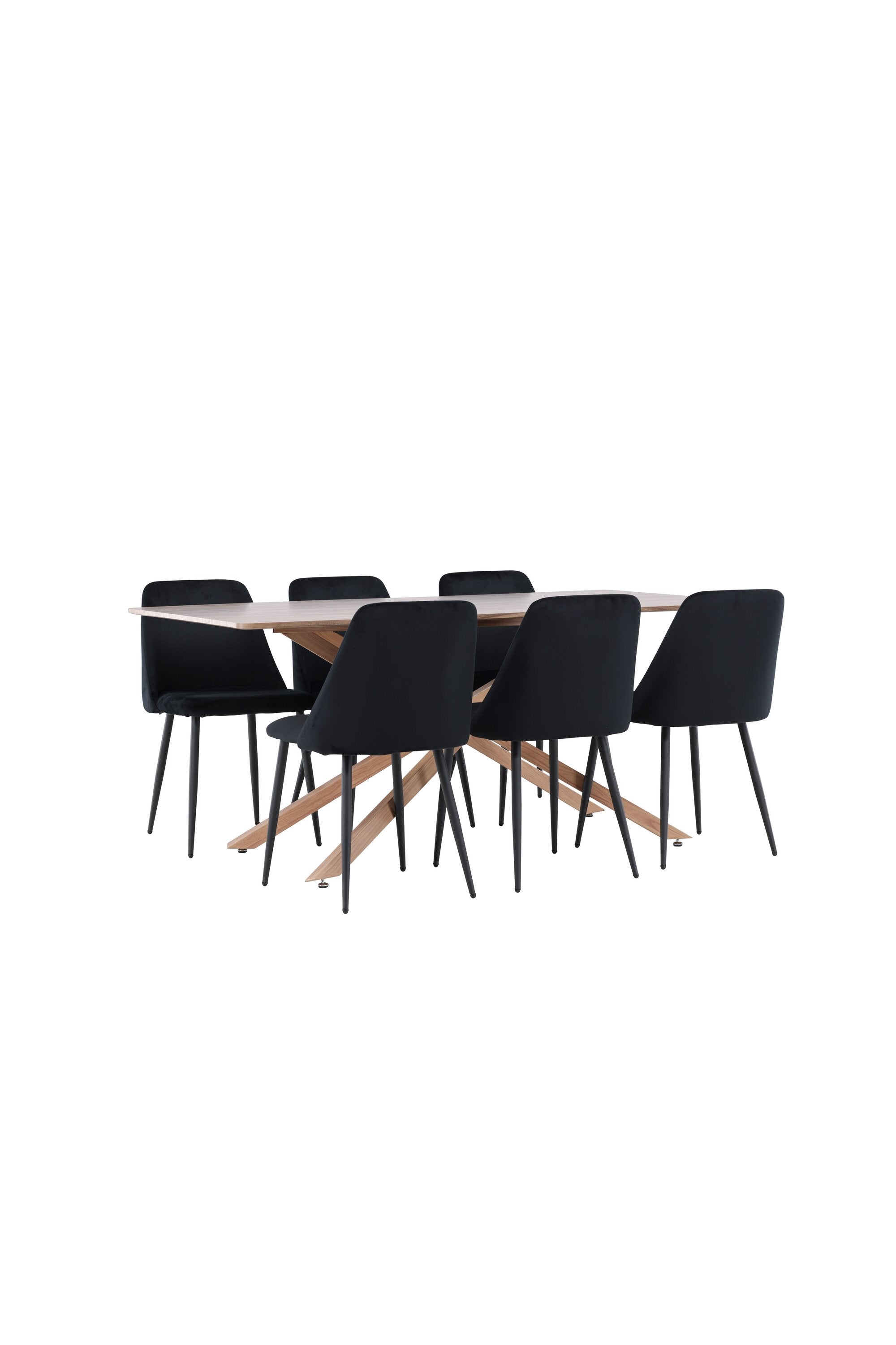 Piazza Esstisch mit Night Esszimmerstuhl in  präsentiert im Onlineshop von KAQTU Design AG. Esstischset ist von Venture Home