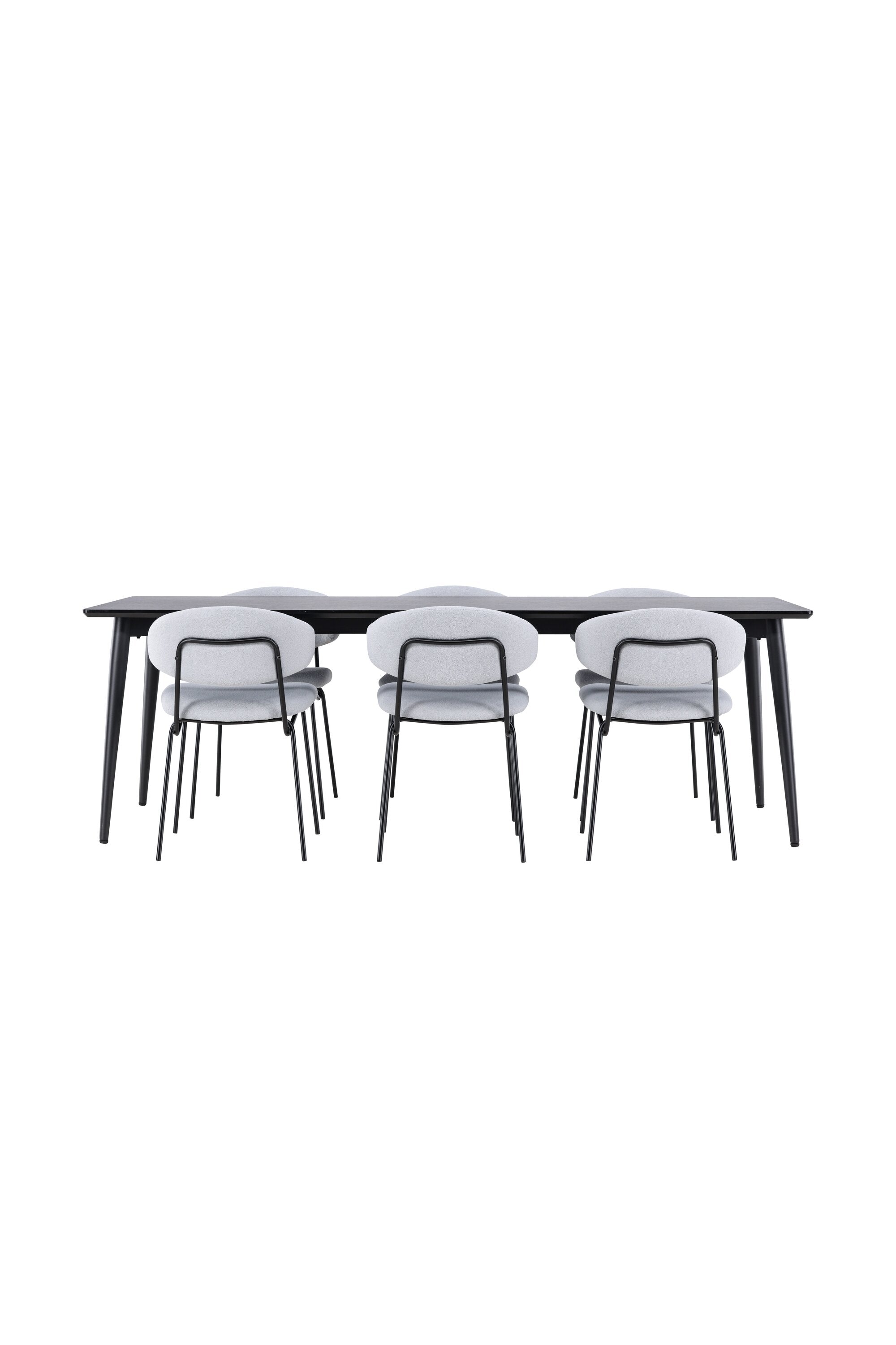 Ellis Esstisch mit Chico Stühlen in  präsentiert im Onlineshop von KAQTU Design AG. Esszimmerset ist von Venture Home