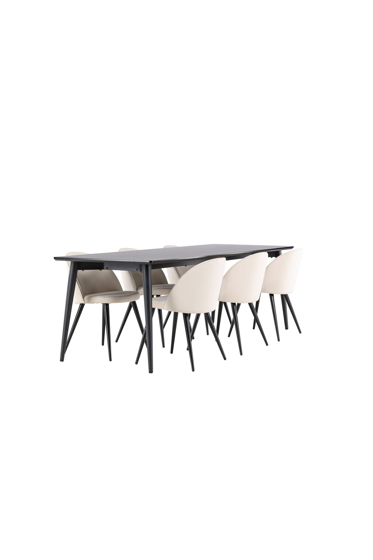 Ellis Esstisch mit Velvet Stühlen in  präsentiert im Onlineshop von KAQTU Design AG. Esszimmerset ist von Venture Home