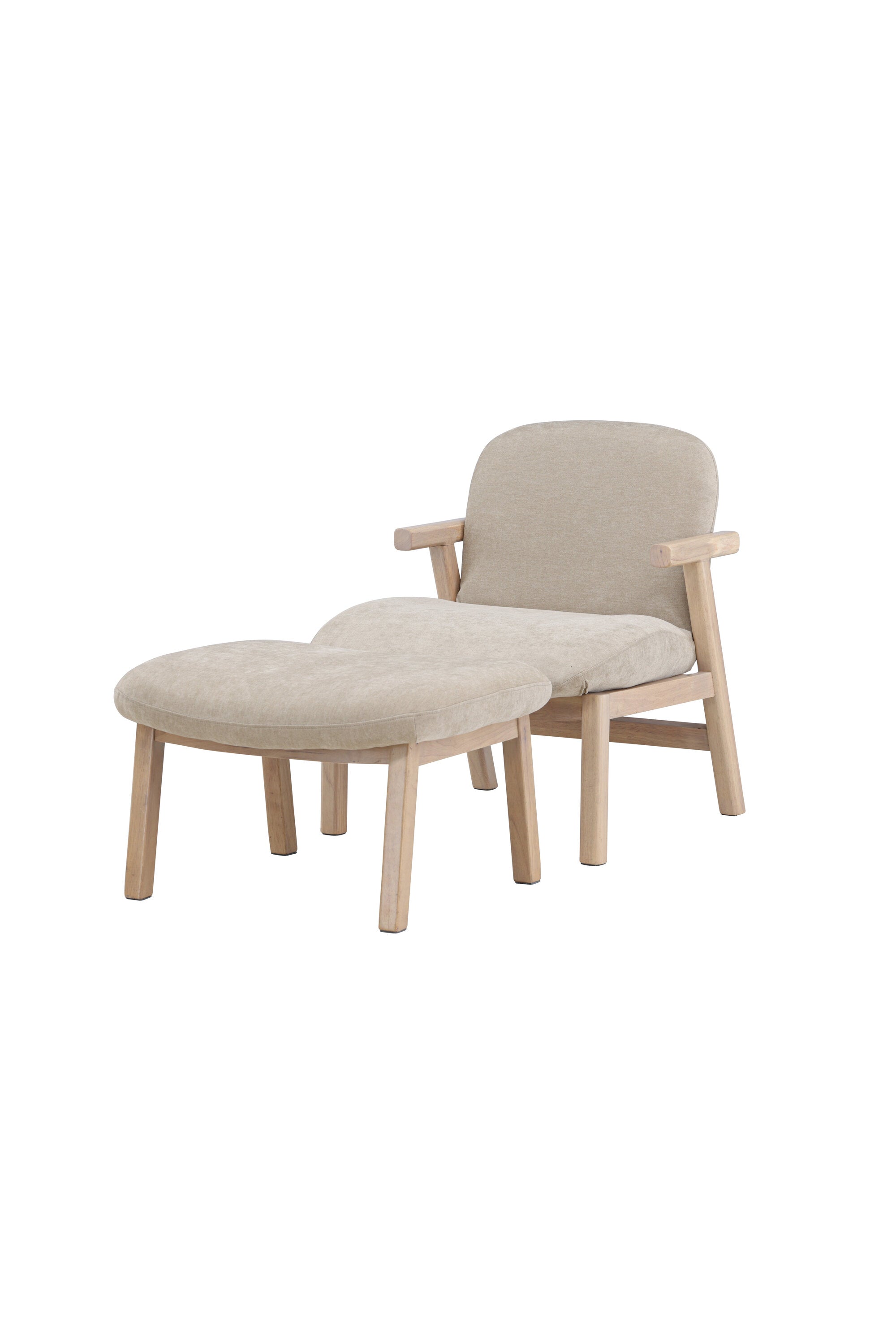 Rile Sessel + Ottoman in Weisswasch präsentiert im Onlineshop von KAQTU Design AG. Sessel ist von Venture Home