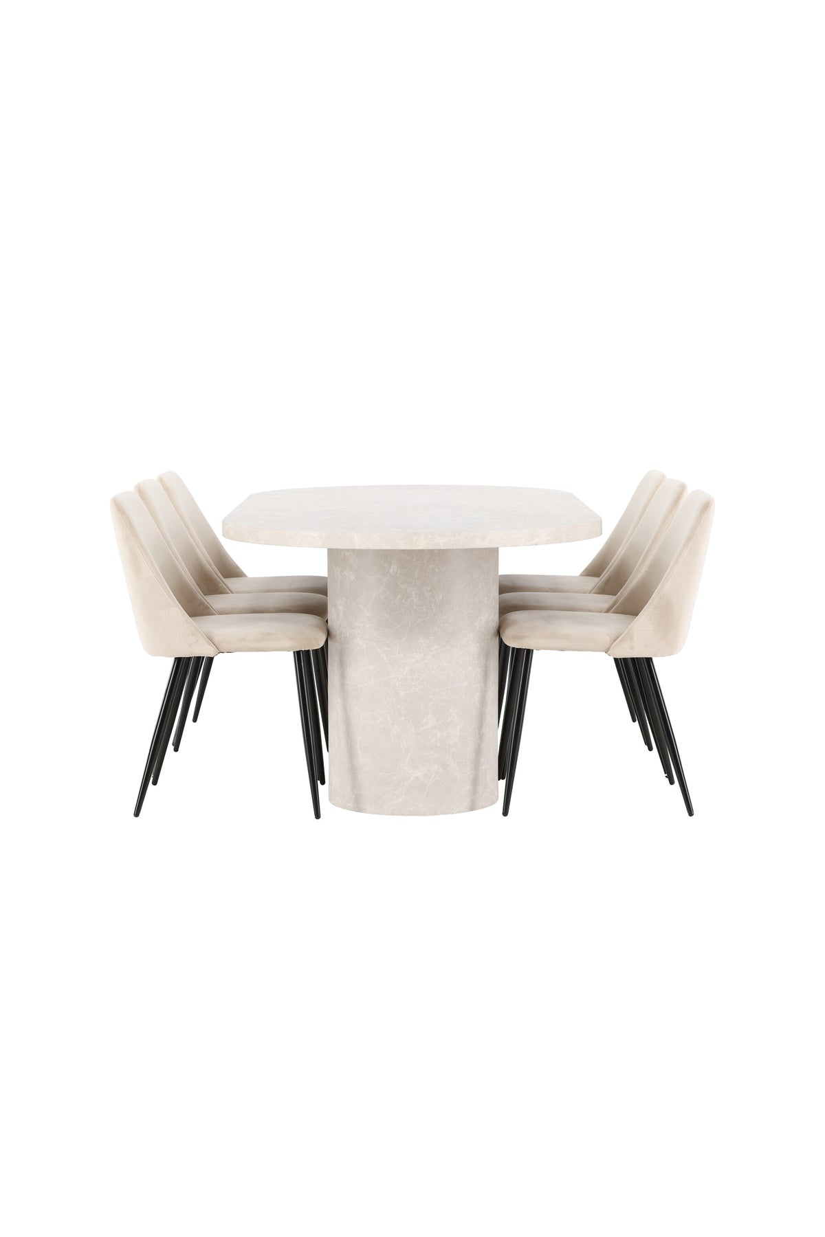 Esstisch Narvik mit Nachtstuhl in Beige präsentiert im Onlineshop von KAQTU Design AG. Esszimmerset ist von Venture Home
