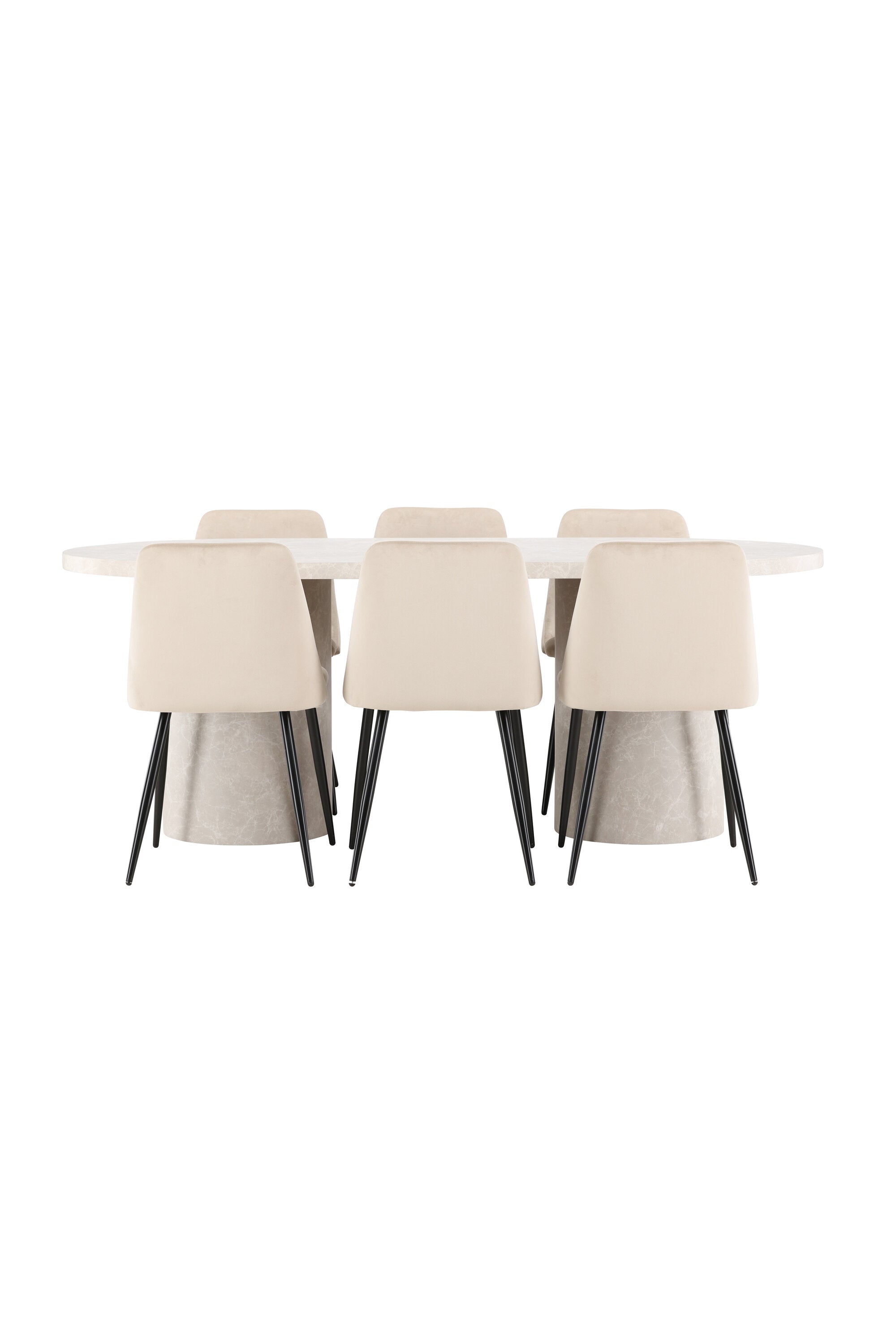 Esstisch Narvik mit Nachtstuhl in Beige präsentiert im Onlineshop von KAQTU Design AG. Esszimmerset ist von Venture Home