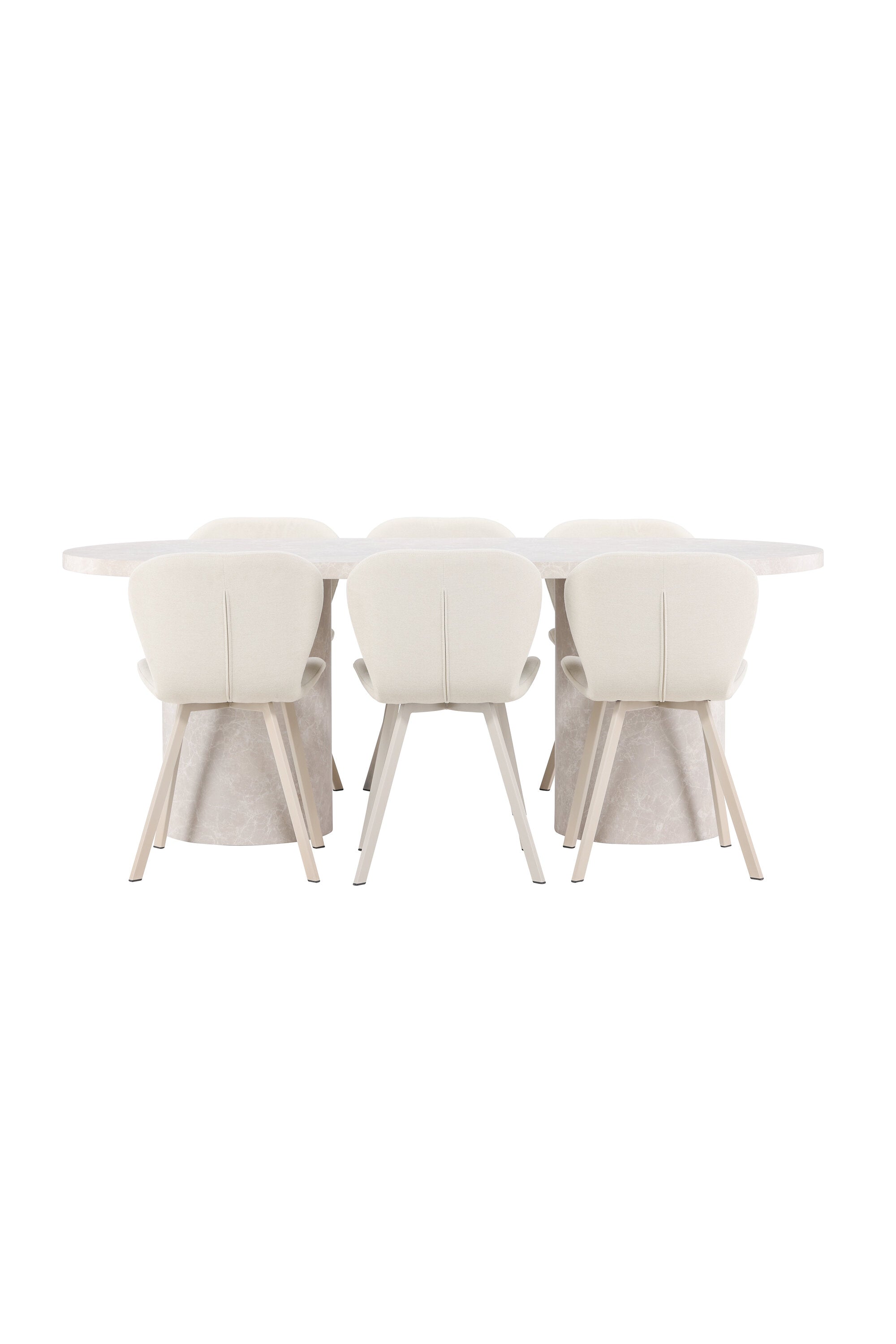 Esstisch Narvik mit Lilja Stuhl in Beige präsentiert im Onlineshop von KAQTU Design AG. Esszimmerset ist von Venture Home