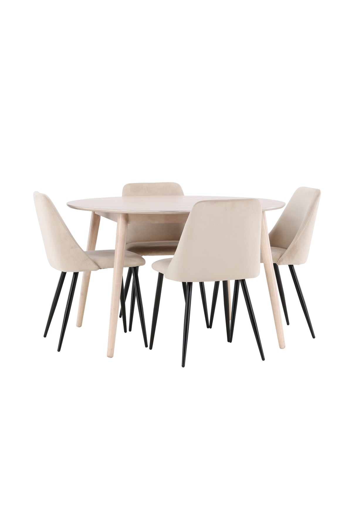 Esstisch Flora mit Nachtstuhl in White Wash präsentiert im Onlineshop von KAQTU Design AG. Esszimmerset ist von Venture Home