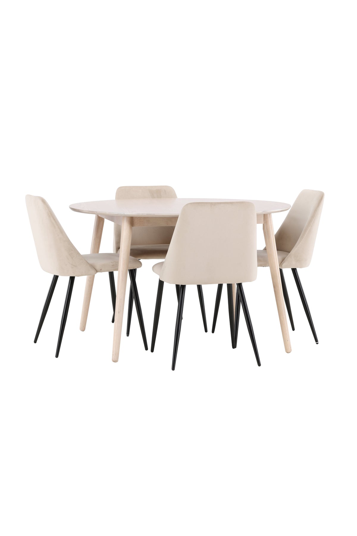 Esstisch Flora mit Nachtstuhl in White Wash präsentiert im Onlineshop von KAQTU Design AG. Esszimmerset ist von Venture Home