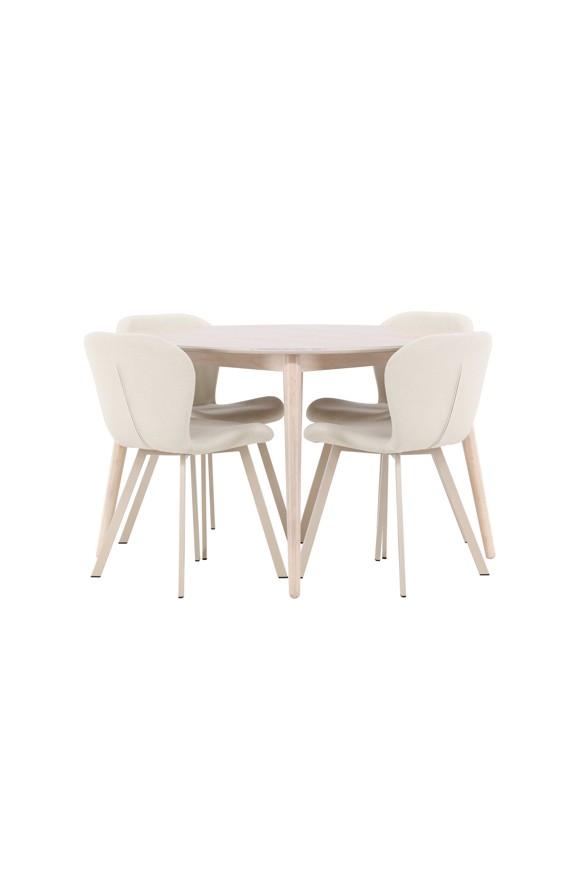 Esstisch Flora mit Lilja Stuhl in White Wash präsentiert im Onlineshop von KAQTU Design AG. Esszimmerset ist von Venture Home