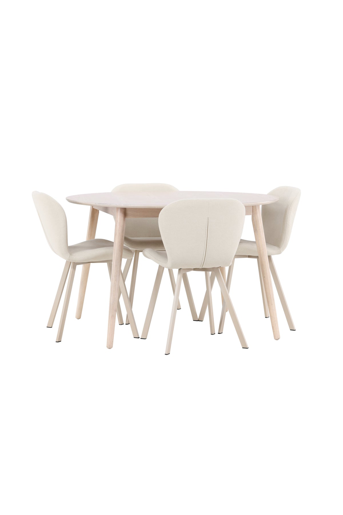Esstisch Flora mit Lilja Stuhl in White Wash präsentiert im Onlineshop von KAQTU Design AG. Esszimmerset ist von Venture Home