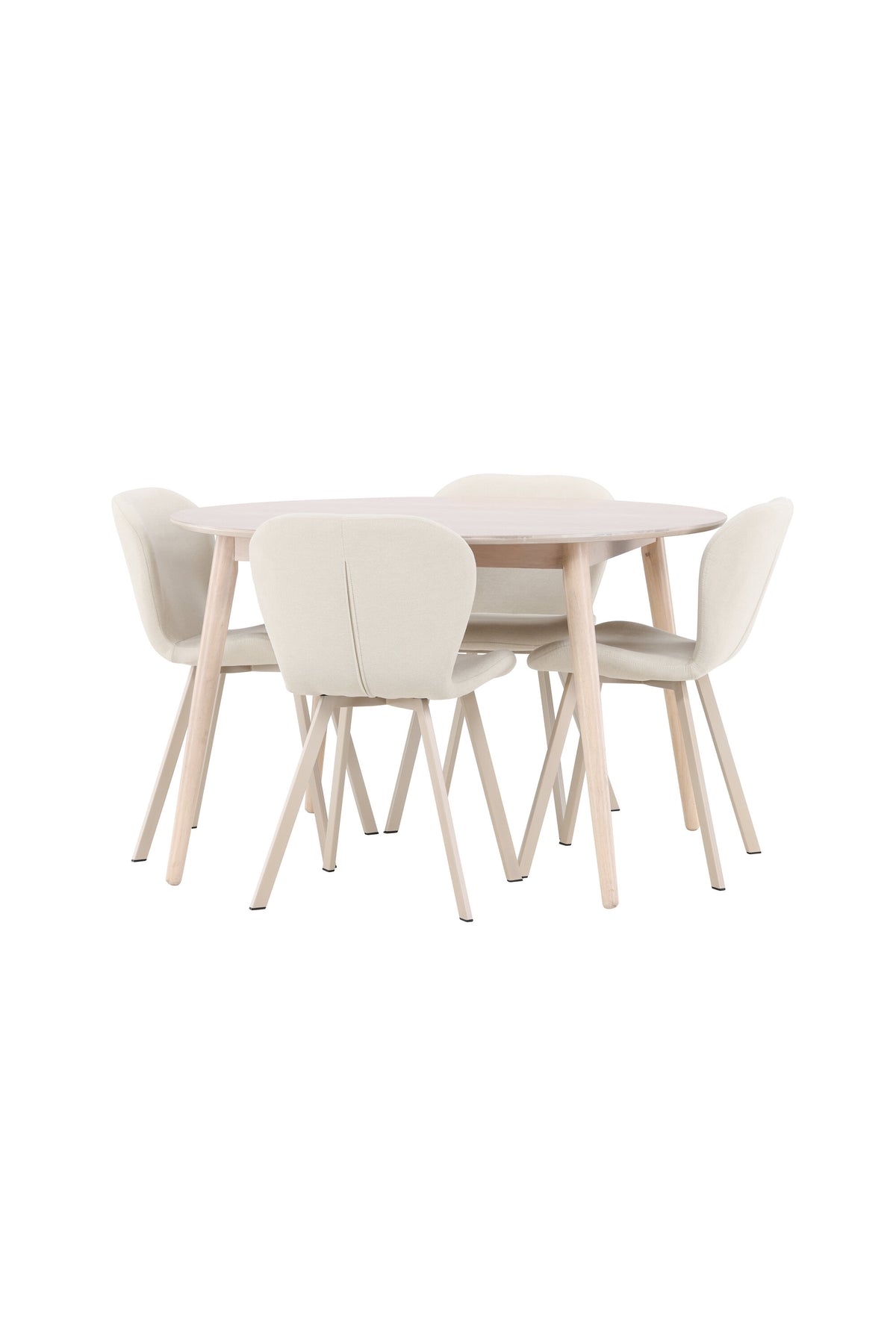 Esstisch Flora mit Lilja Stuhl in White Wash präsentiert im Onlineshop von KAQTU Design AG. Esszimmerset ist von Venture Home