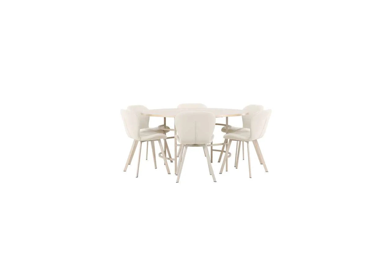 Eleganter Esstisch Copenhagen mit Lilja Stühlen von Venture Home, perfekt für modernes und stilvolles Wohnen.