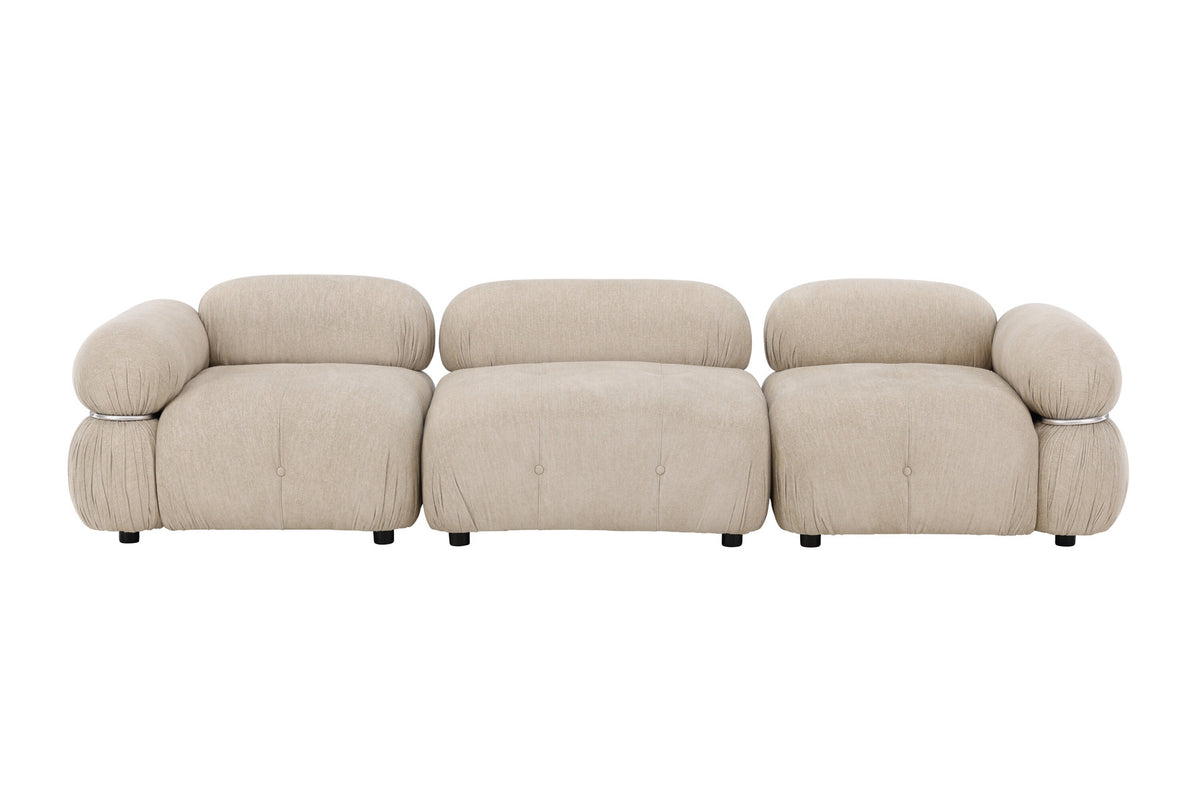 Mika 3-Sitzer Sofa in Beige präsentiert im Onlineshop von KAQTU Design AG. 3er Sofa ist von Venture Home