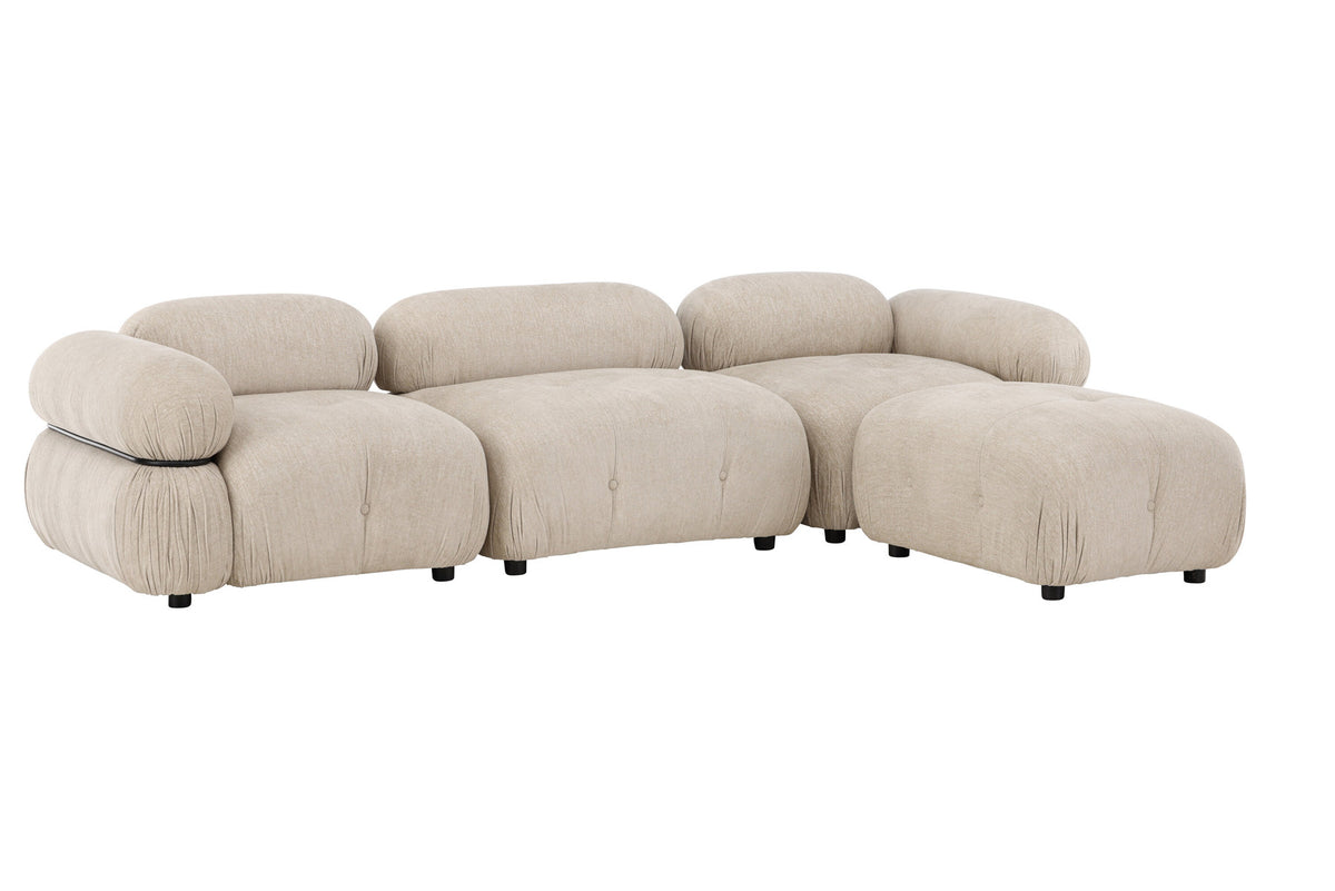 Mika Corner Sofa in Beige präsentiert im Onlineshop von KAQTU Design AG. Ecksofa ist von Venture Home