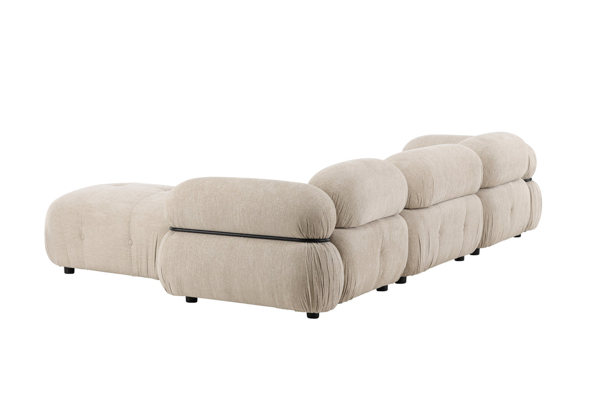 Mika Corner Sofa in Beige präsentiert im Onlineshop von KAQTU Design AG. Ecksofa ist von Venture Home
