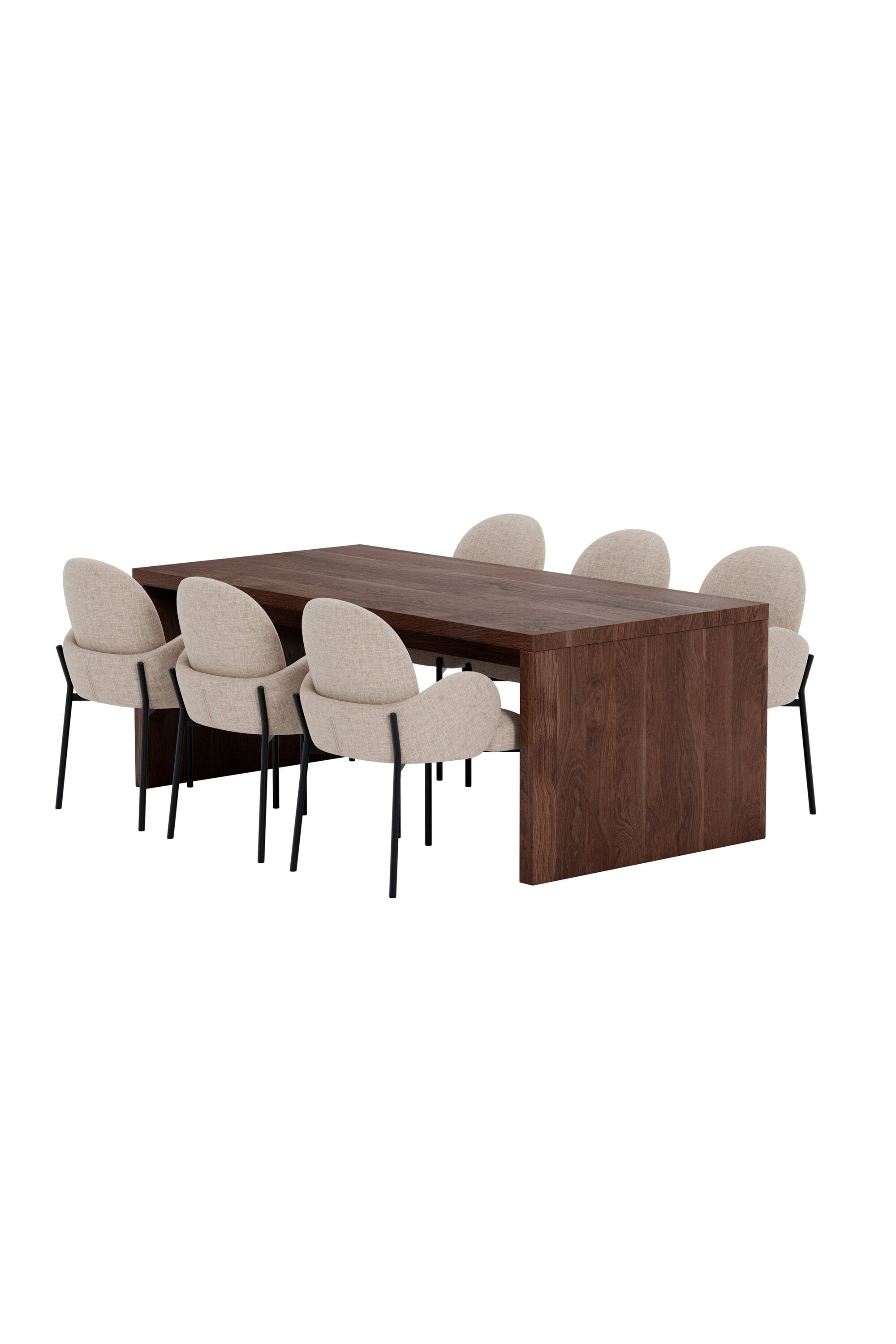 Evone Essgruppe mit Stühlen Blom in  präsentiert im Onlineshop von KAQTU Design AG. Esszimmerset ist von Venture Home