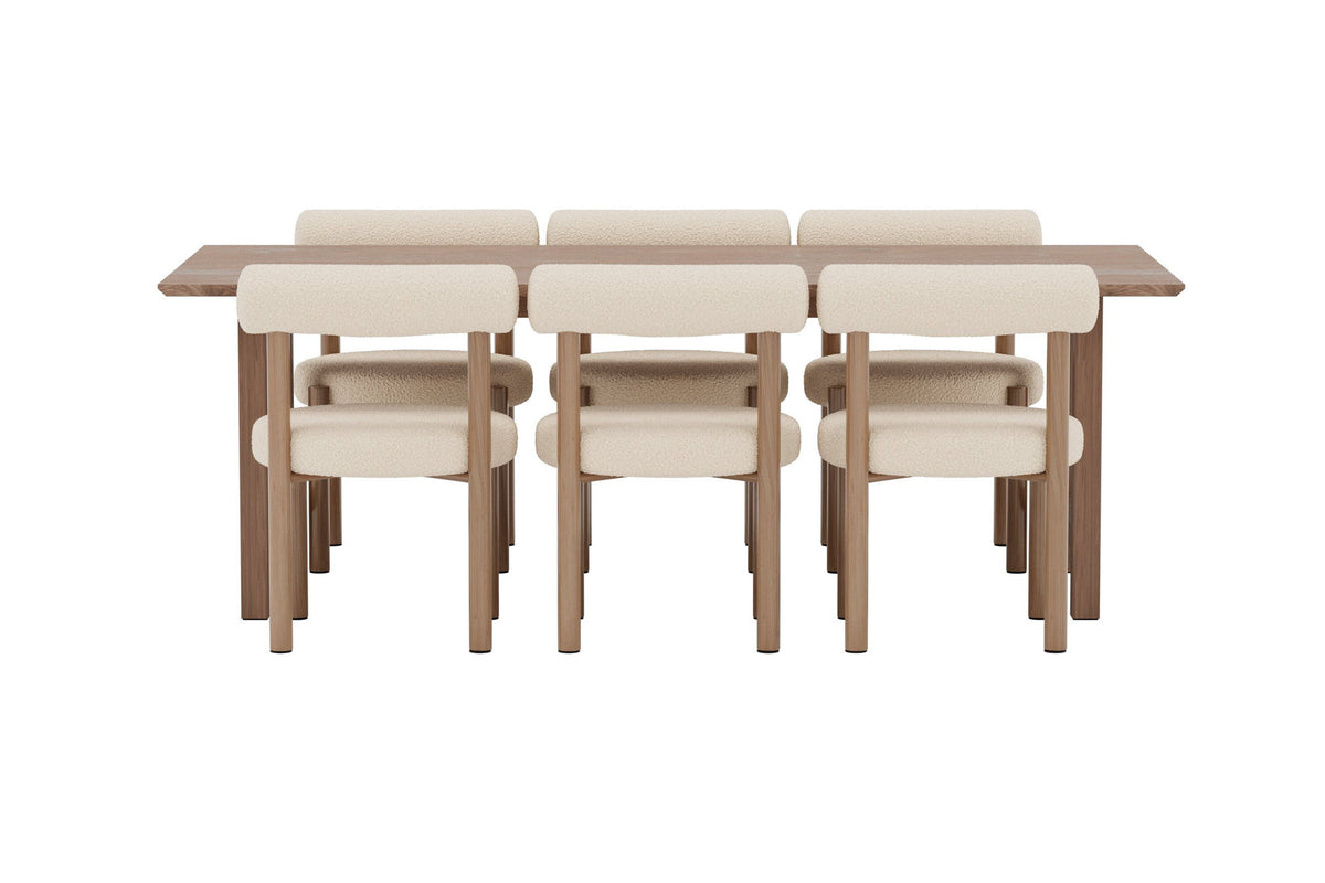 Count Dining Set mit Stühlen Tillo in Weiss präsentiert im Onlineshop von KAQTU Design AG. Esszimmerset ist von Venture Home