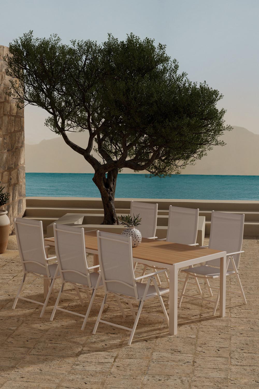 Esstisch mit Esstischstühlen in  präsentiert im Onlineshop von KAQTU Design AG. Gartentischset ist von Venture Home