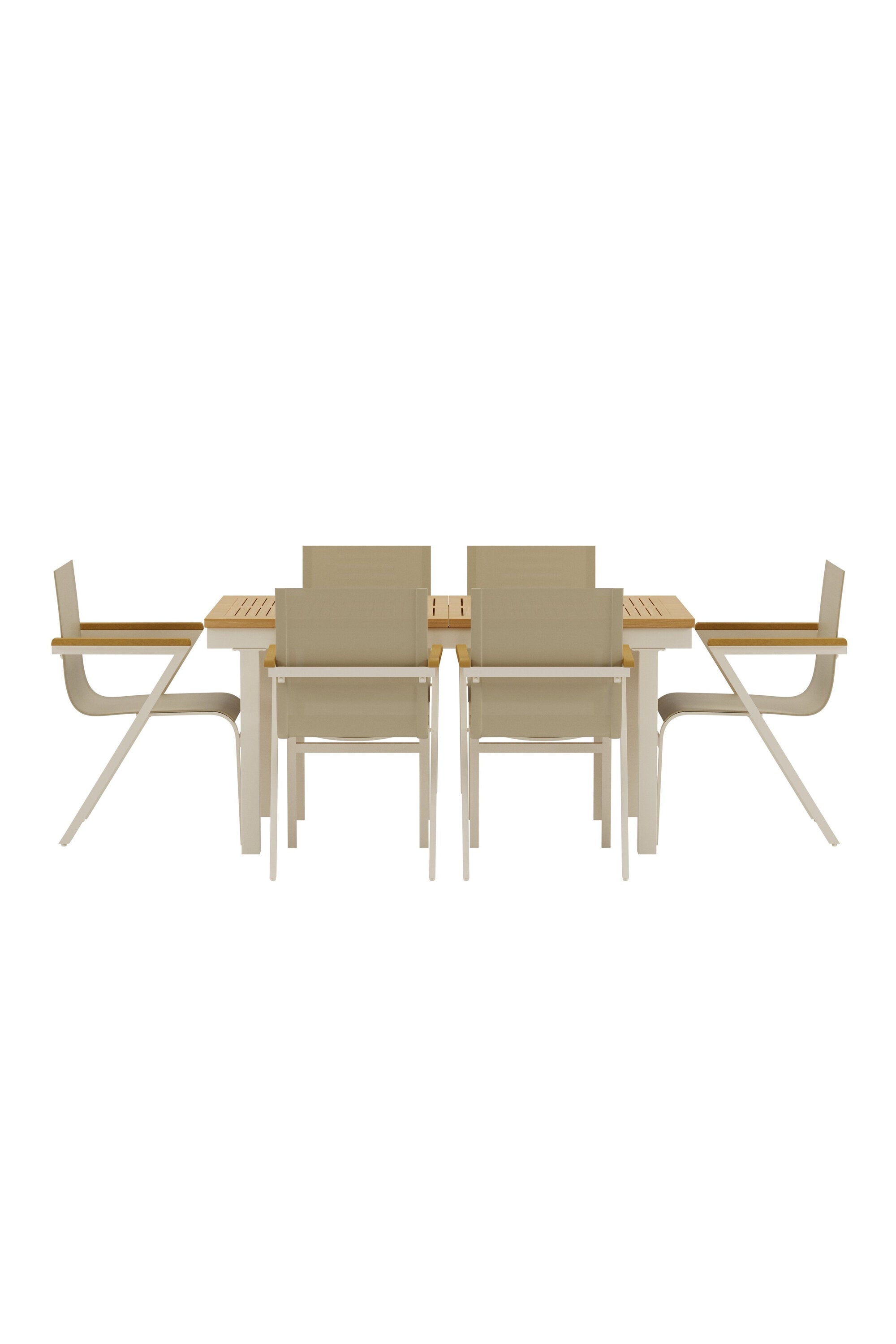 Panama Esstisch mit Mexico Stühlen in  präsentiert im Onlineshop von KAQTU Design AG. Gartentischset ist von Venture Home
