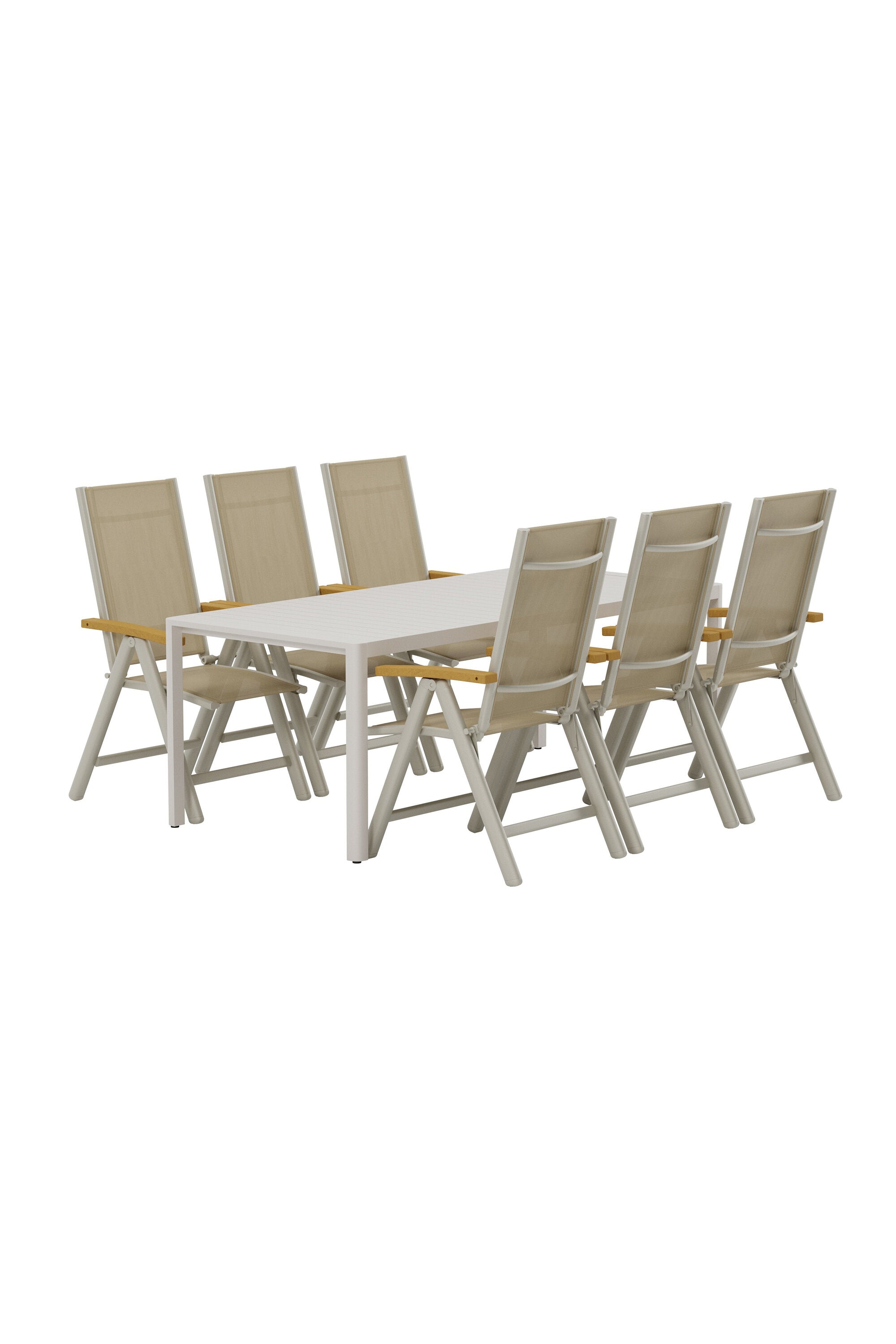 Giardini Esstisch mit Panama-Stühlen in  präsentiert im Onlineshop von KAQTU Design AG. Gartentischset ist von Venture Home