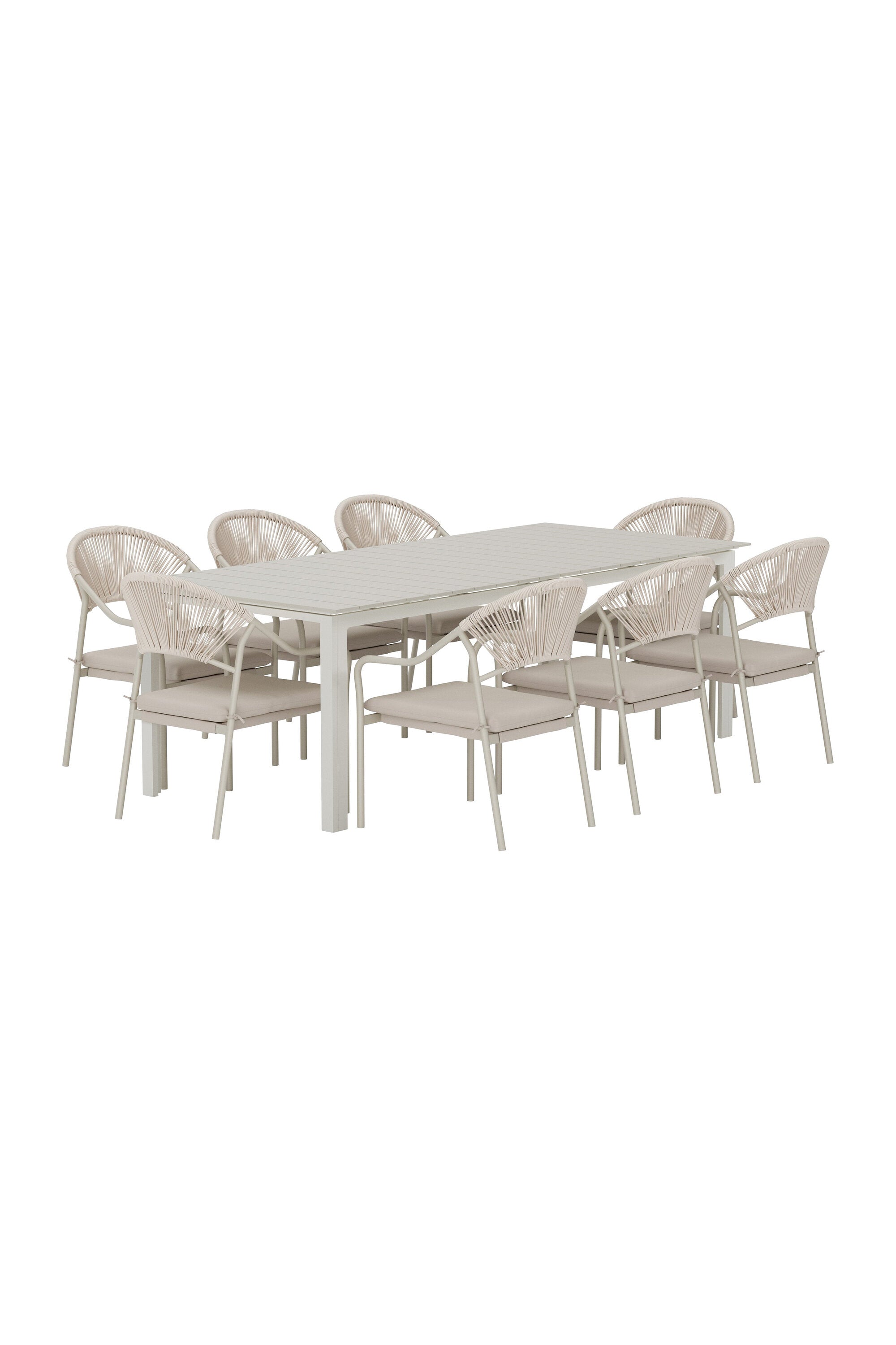 Levels Esstisch mit Paros Stühlen in  präsentiert im Onlineshop von KAQTU Design AG. Gartentischset ist von Venture Home