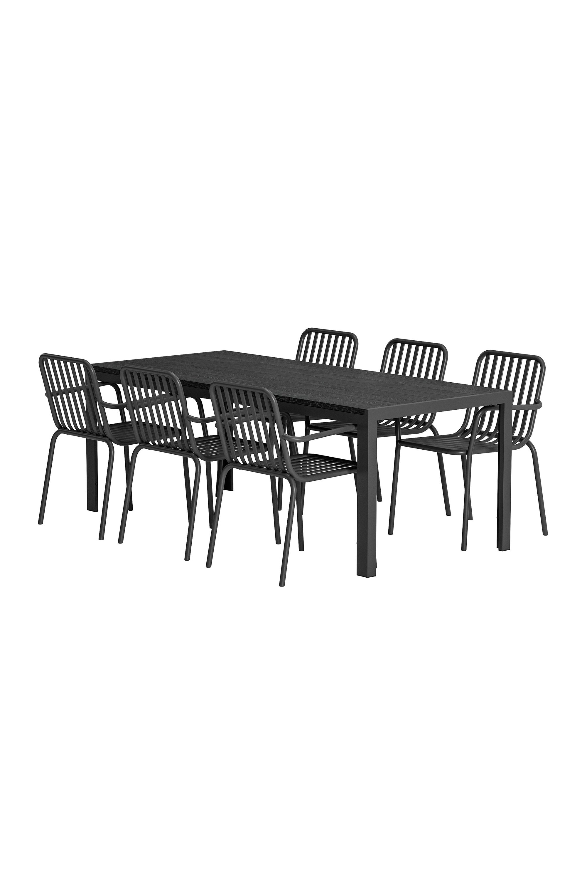 Mirko Esstisch mit Peking-Sesseln in  präsentiert im Onlineshop von KAQTU Design AG. Gartentischset ist von Venture Home