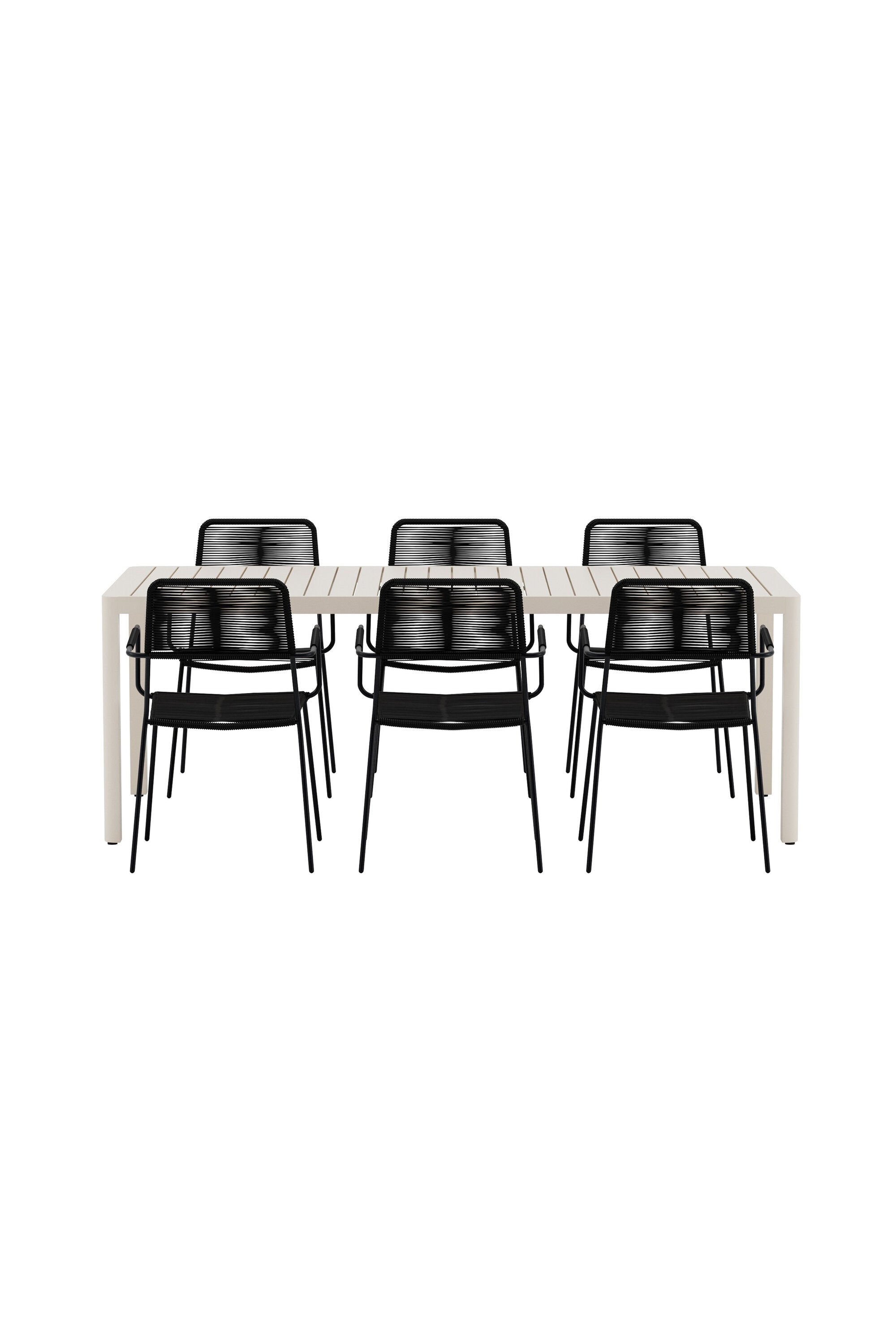 Esstisch mit Stühlen von Giardini und Lindos in  präsentiert im Onlineshop von KAQTU Design AG. Gartentischset ist von Venture Home