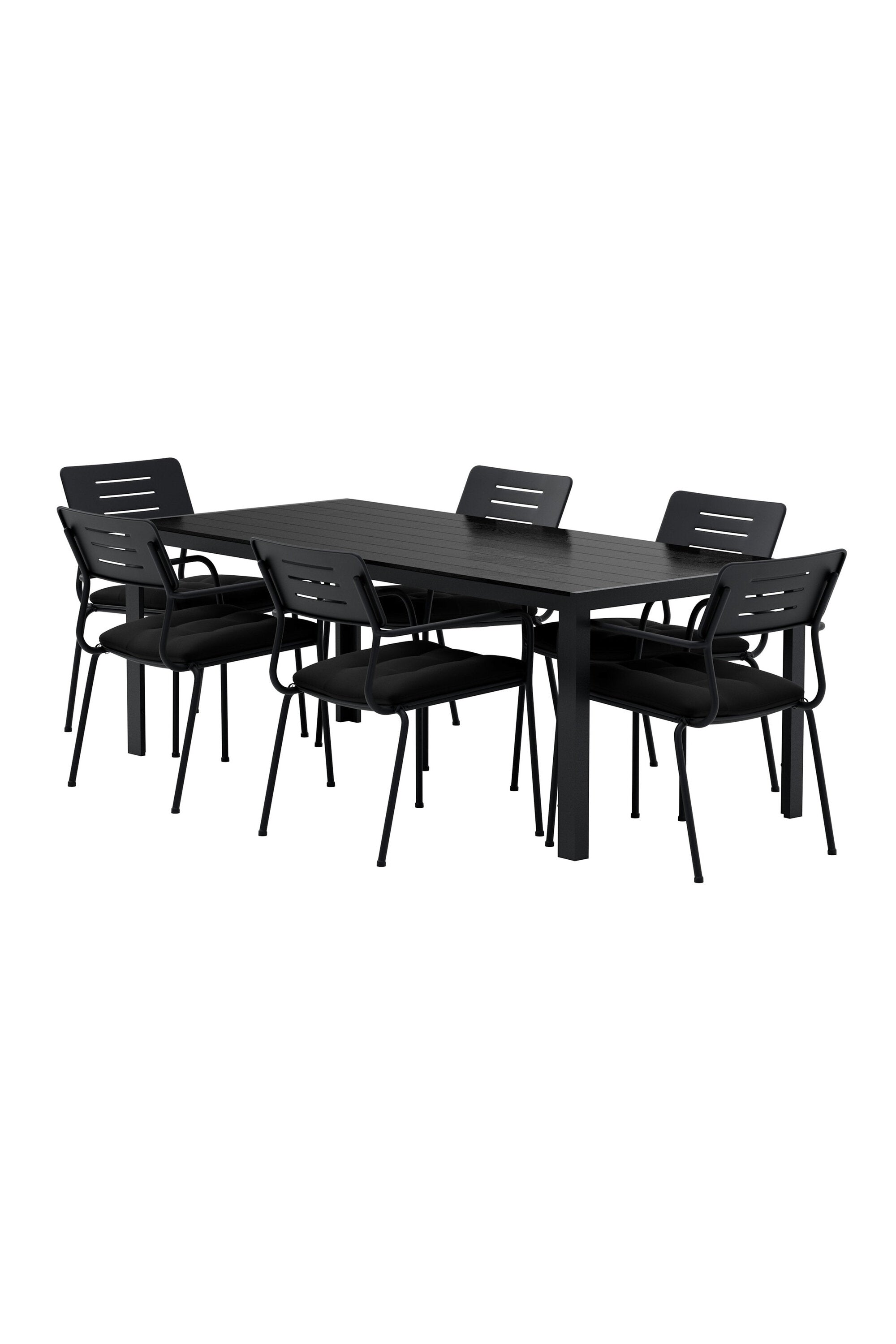 Esszimmertisch mit Nicke Stühlen in  präsentiert im Onlineshop von KAQTU Design AG. Gartentischset ist von Venture Home
