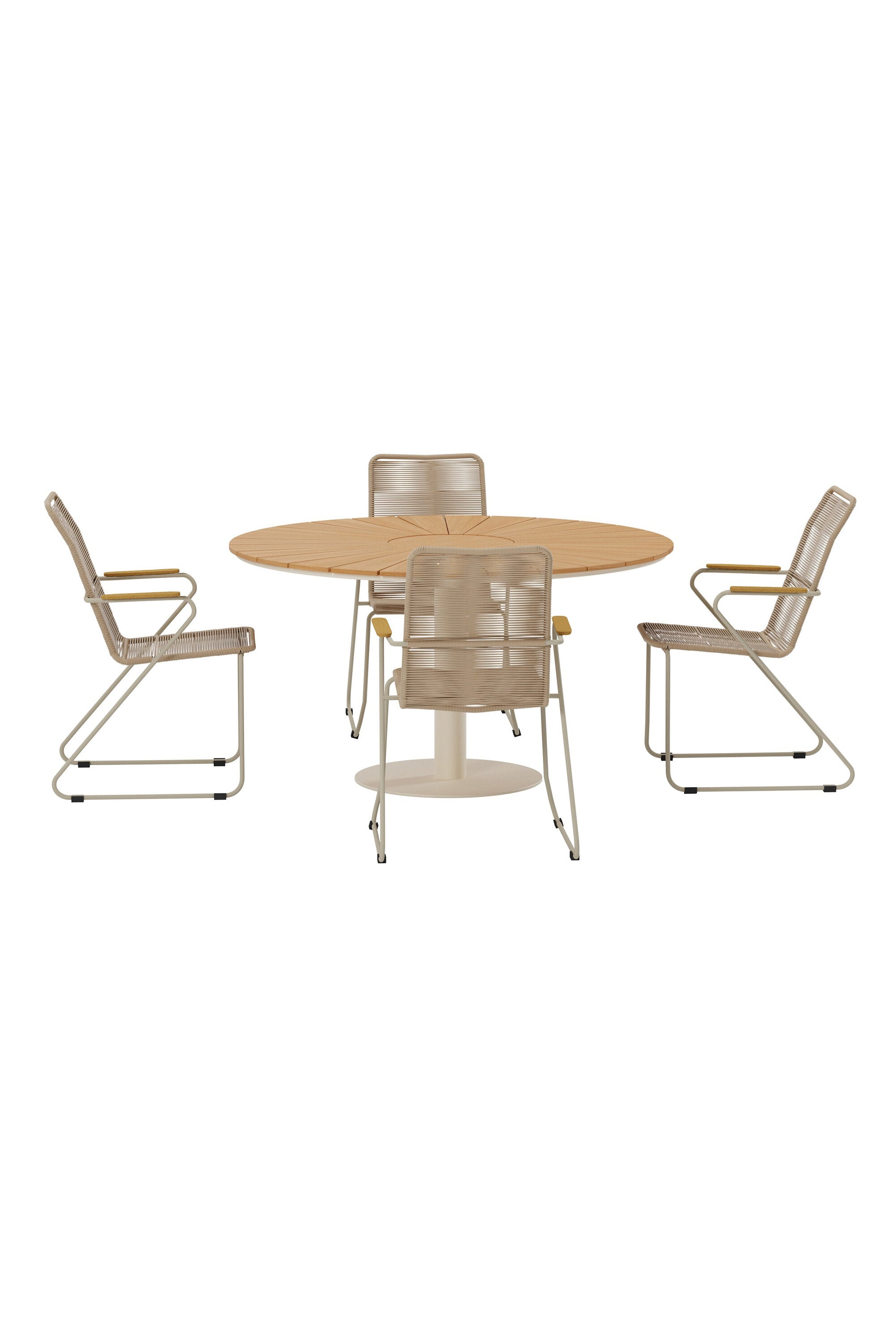Croft Esstisch mit Bois Stühlen in  präsentiert im Onlineshop von KAQTU Design AG. Gartentischset ist von Venture Home